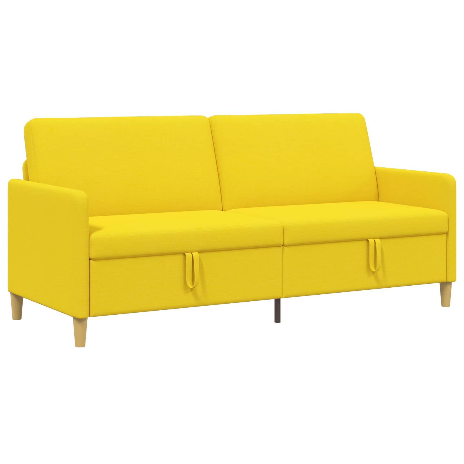 Sofa s pohranom Svijetlo žuta 192 x 78 x 87 cm Poliester