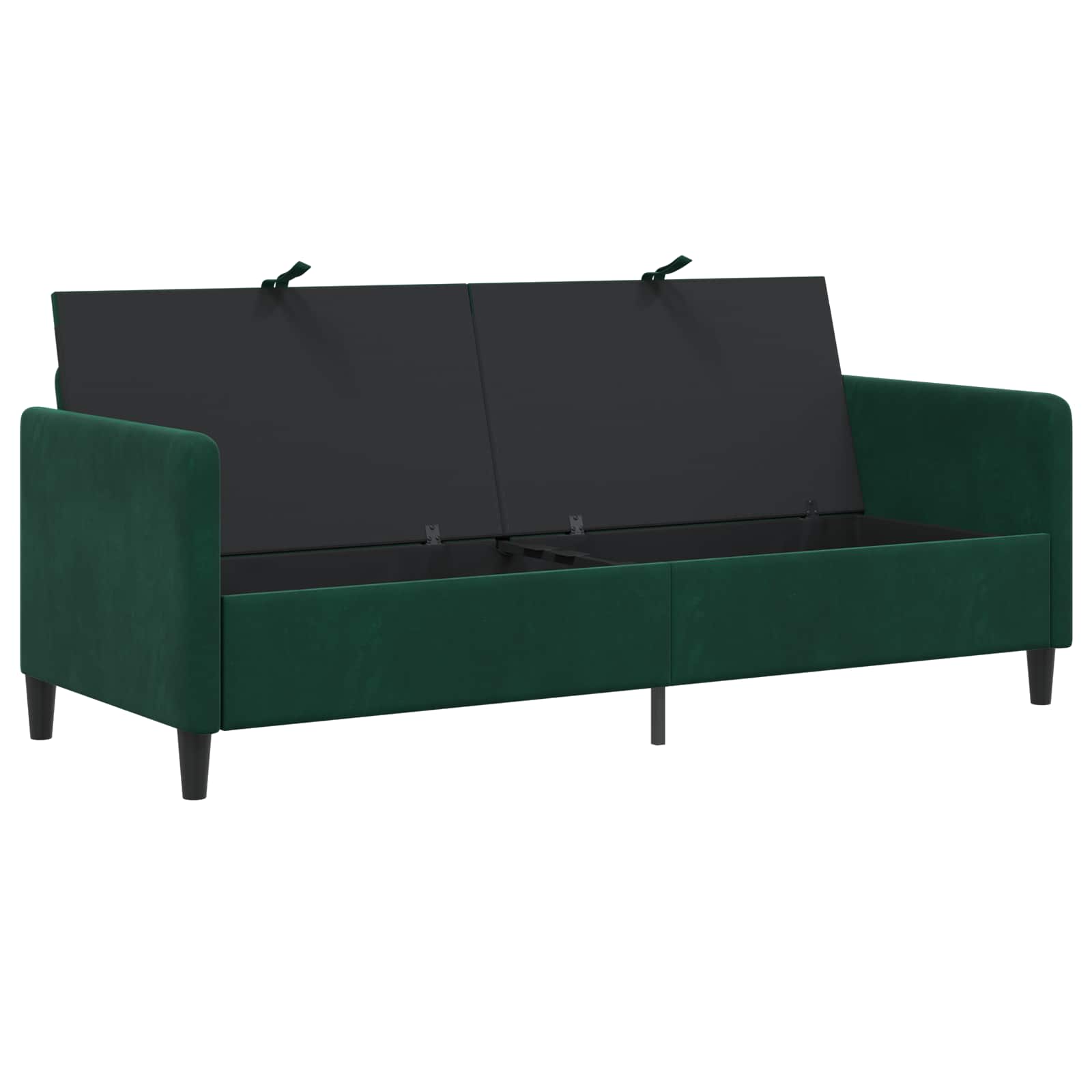 Sofa s pohranom Tamnozelena 192 x 78 x 87 cm Poliester