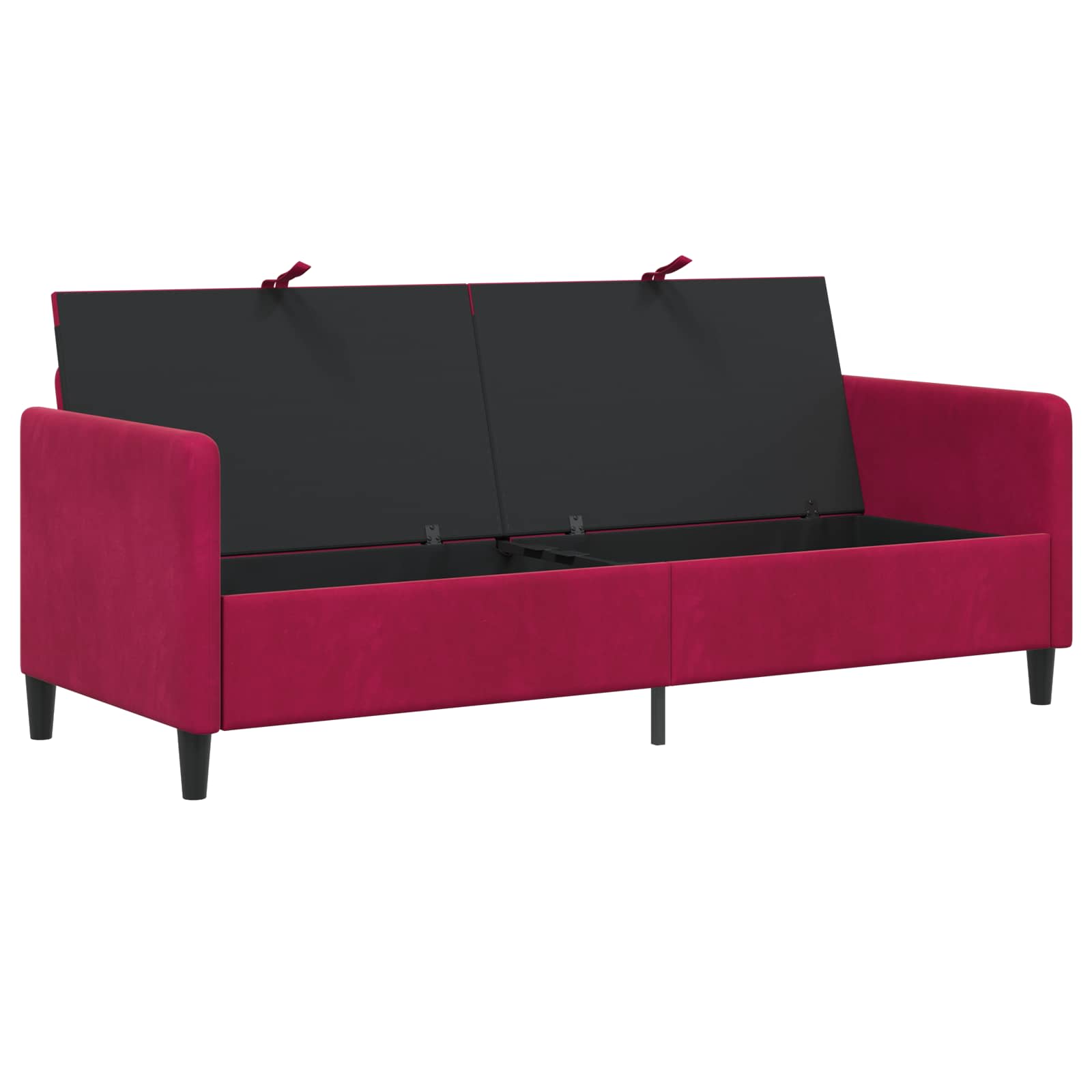 Sofa s pohranom Vinska crvena 192 x 78 x 87 cm Poliester