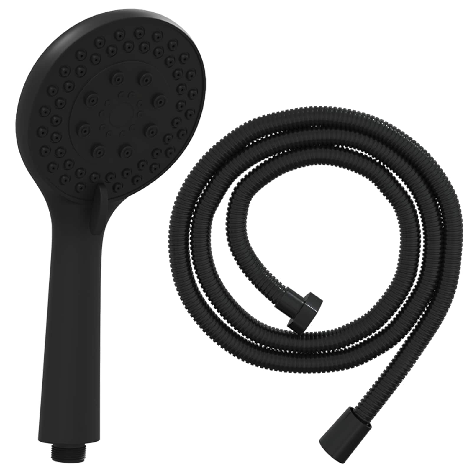 Set glave tuša Crna 150 cm Nehrđajući čelik
