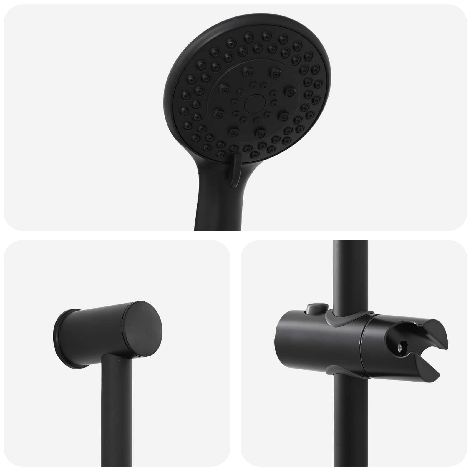 Set sustava za tuš Crna 71 cm Nehrđajući čelik