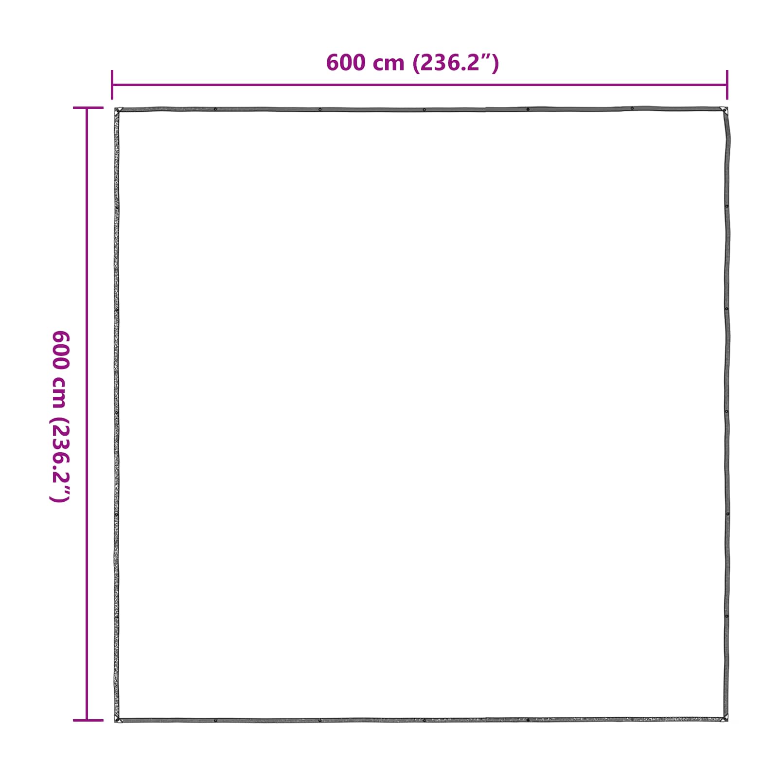 Pokrov za biljke *Transparent*an 6 x 6 m PE