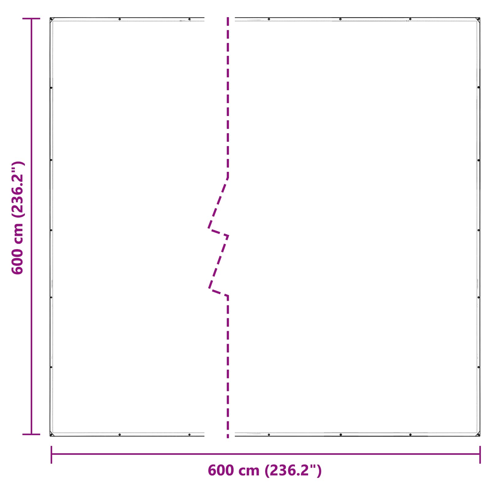 Pokrov za biljke *Transparent*an 6 x 6 m PVC