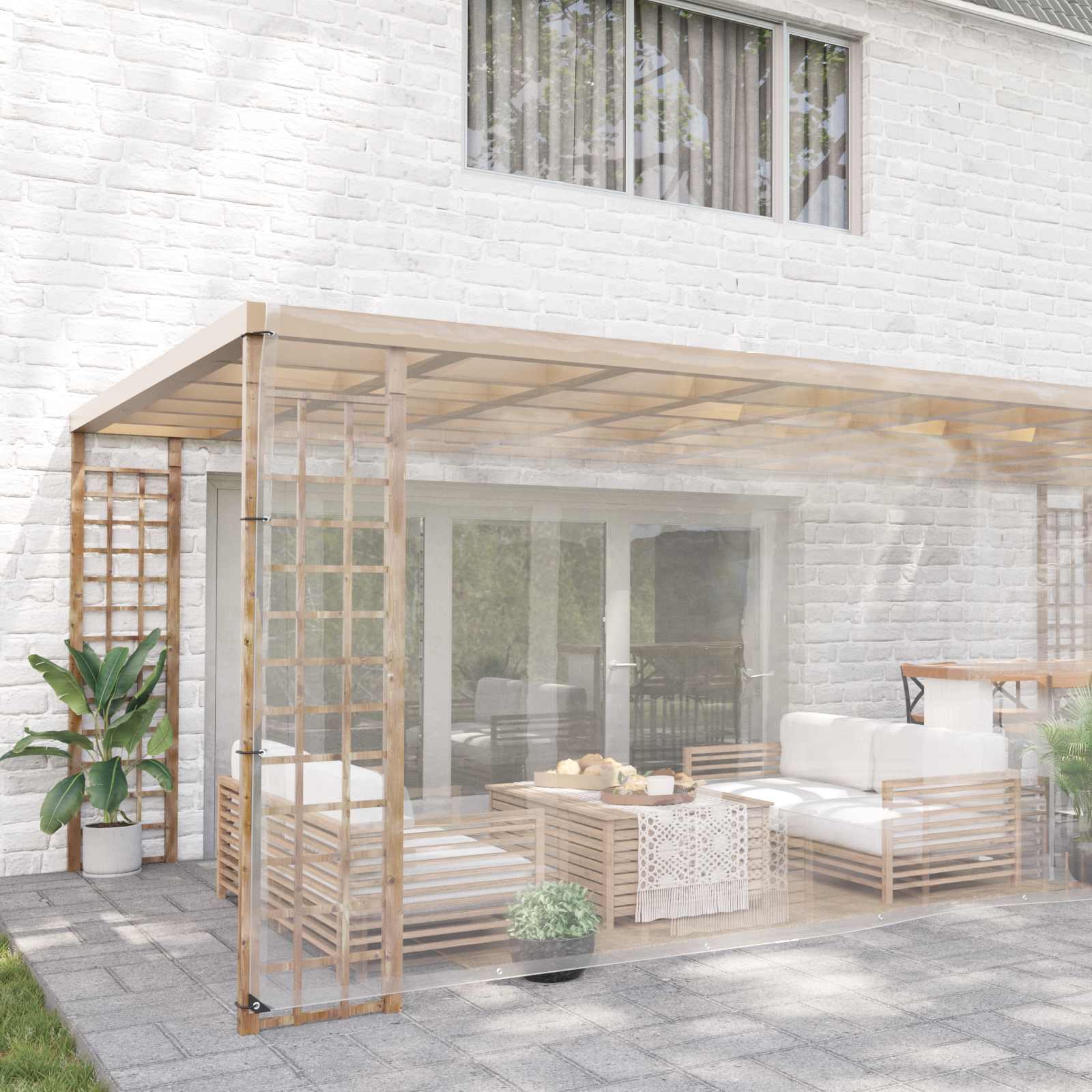 Pokrov za biljke *Transparent*an 6 x 8 m PVC