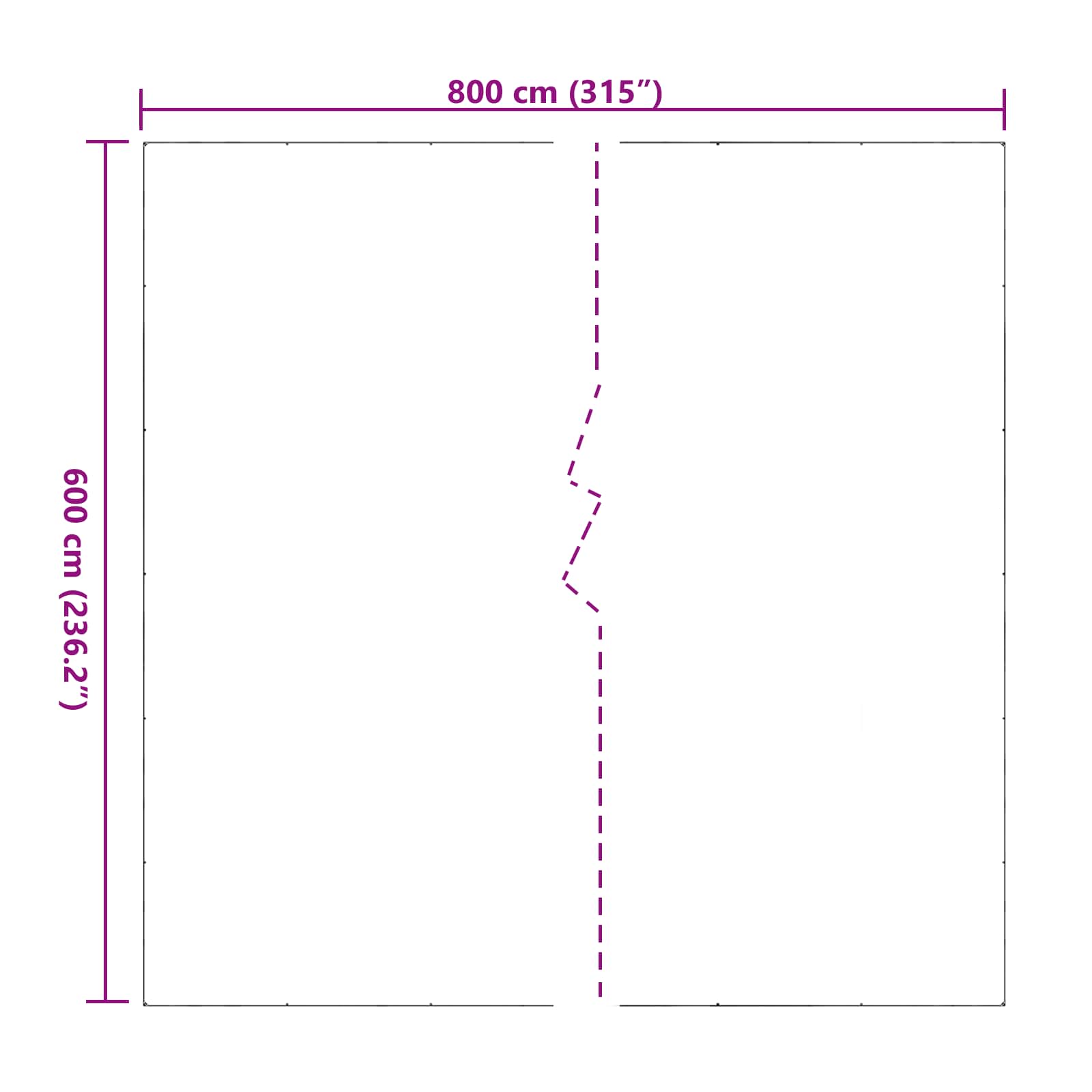 Pokrov za biljke *Transparent*an 6 x 8 m PVC