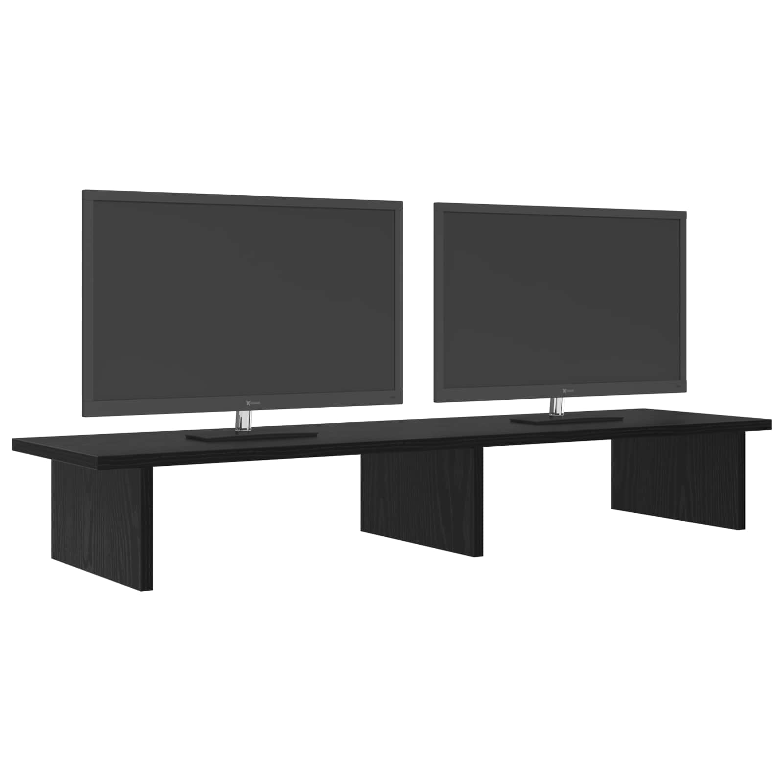 Stalak za Monitor Crni hrast 100 x 27 x 15 cm Konstruirano drvo