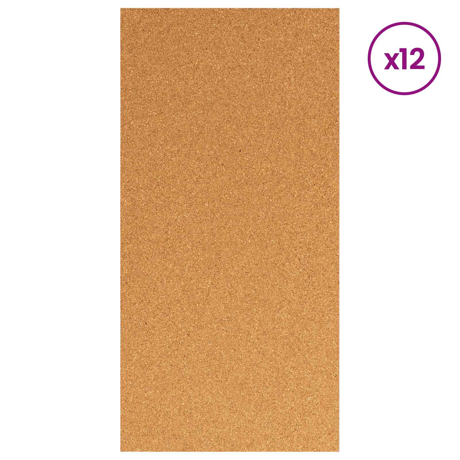 Plutena Ploča 12 pcs 100 x 50 x 0,5 cm Pluta Smeđa