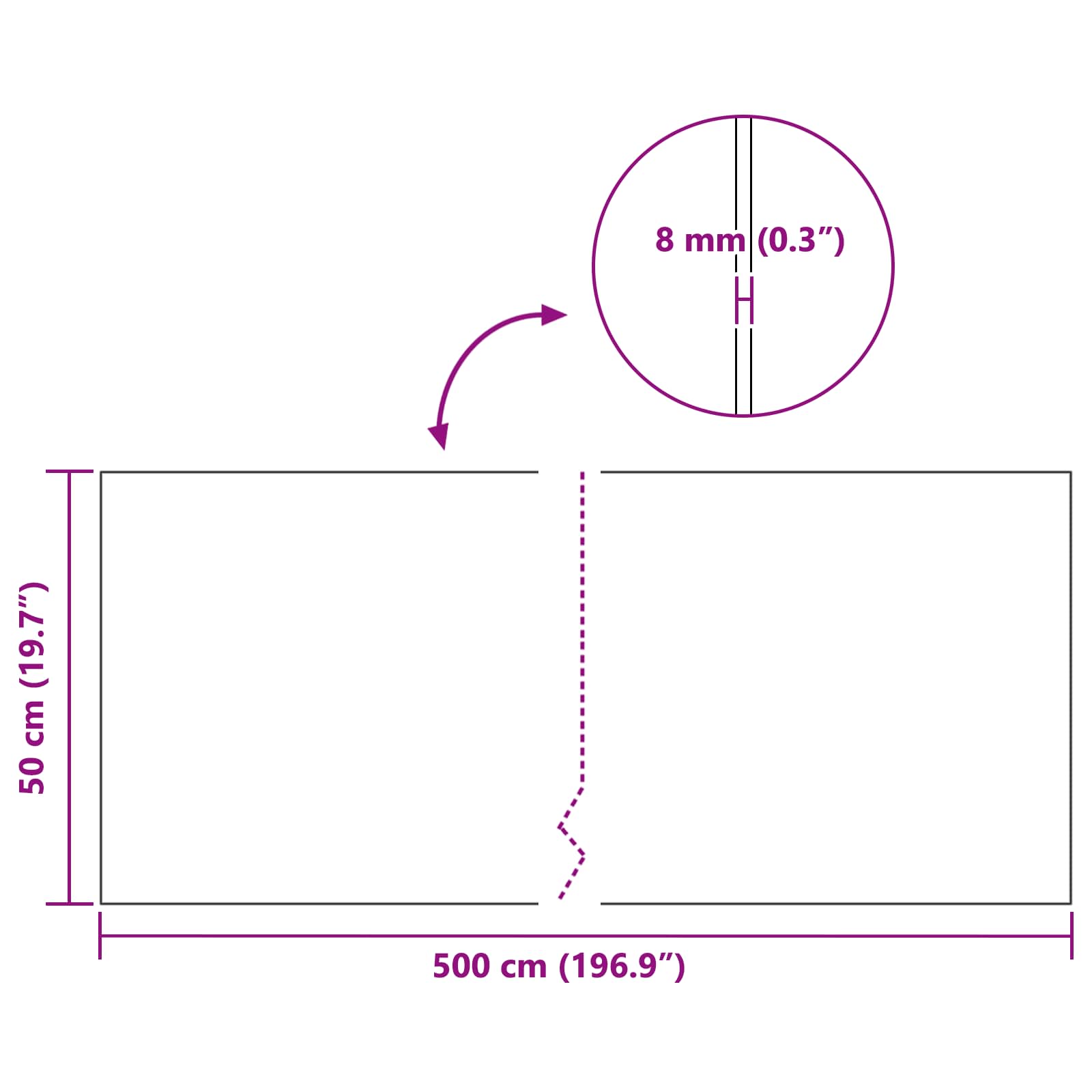 Role pluta Smeđa 500 x 50 x 0,8 cm Pluta