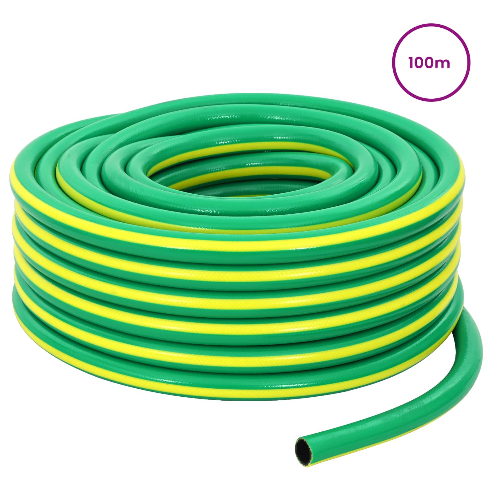 Vrtno crijevo 5-slojno Zelena i žuta 1 / 2'' 100 m PVC