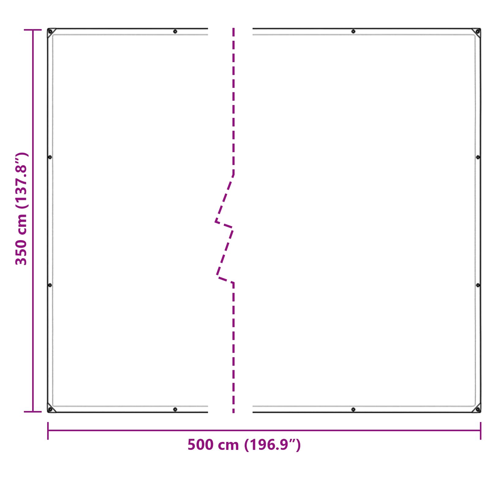 Tarpaulin 350 gsm *Transparent*an 5 × 3,5 m PVC