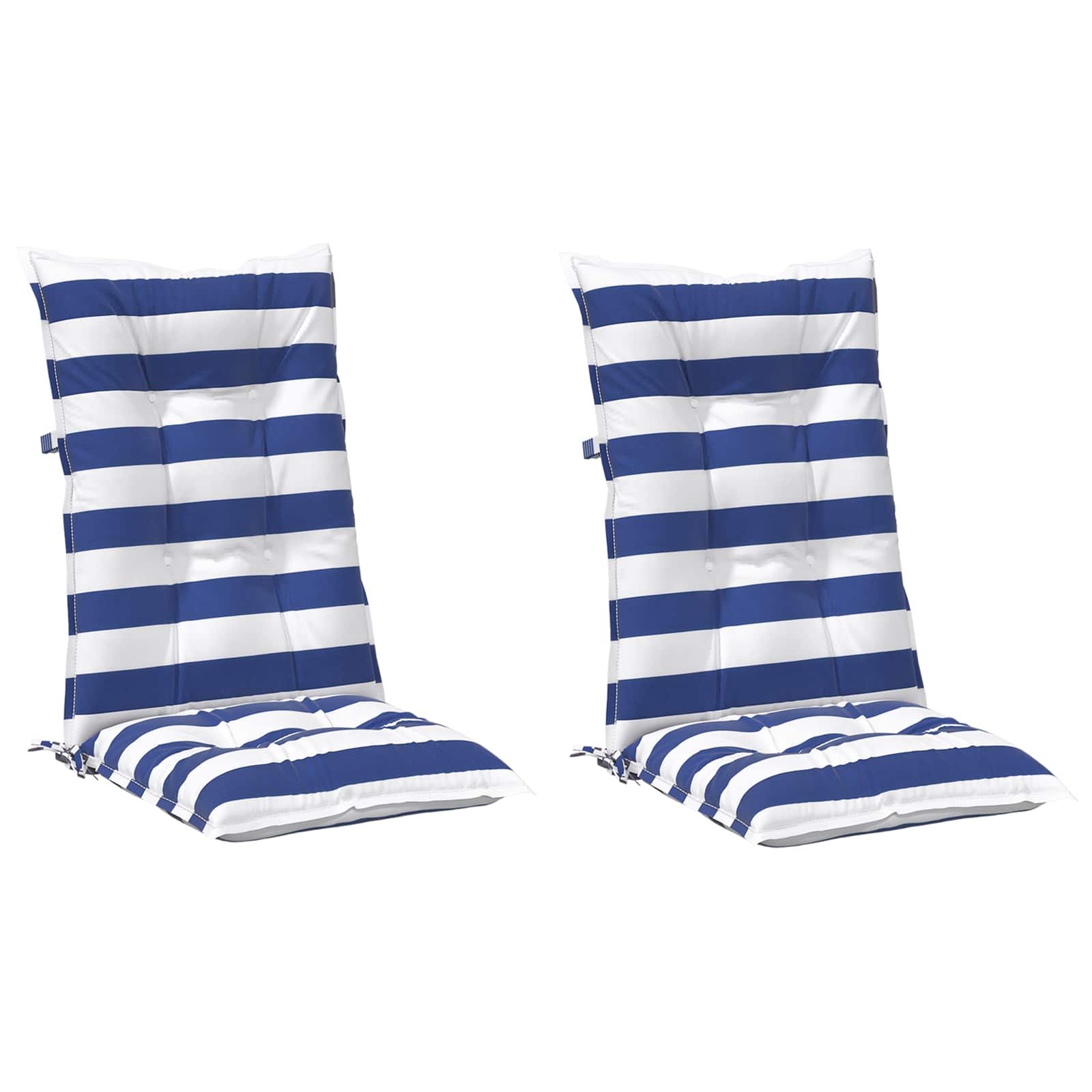 Jastučić za van 2 pcs Plava i bijela 120 x 50 x 7 cm Tkanina