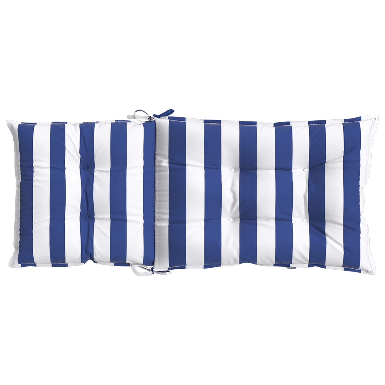 Jastučić za van 4 pcs Plava i bijela 120 x 50 x 7 cm Tkanina