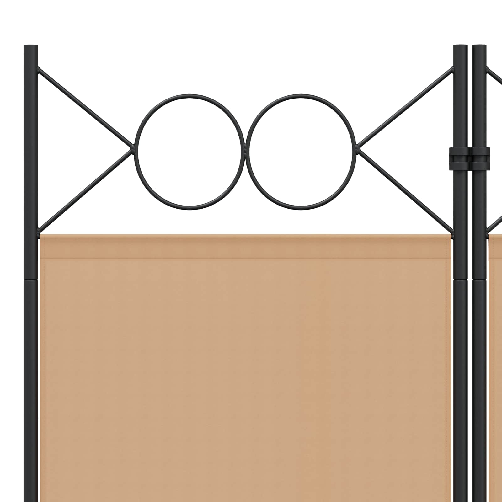 3-panelni pregradni zid Bež 120 x 180 cm Tkanina