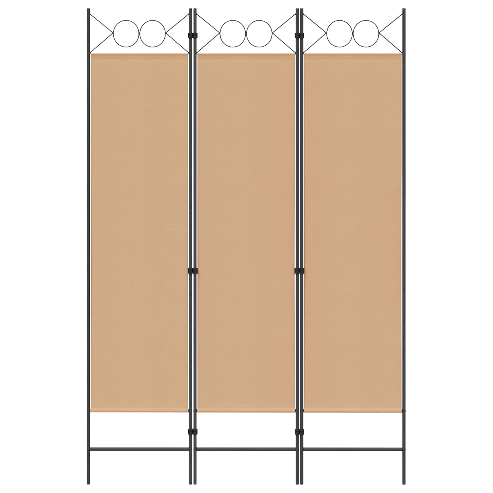 3-panelni pregradni zid Bež 120 x 180 cm Tkanina