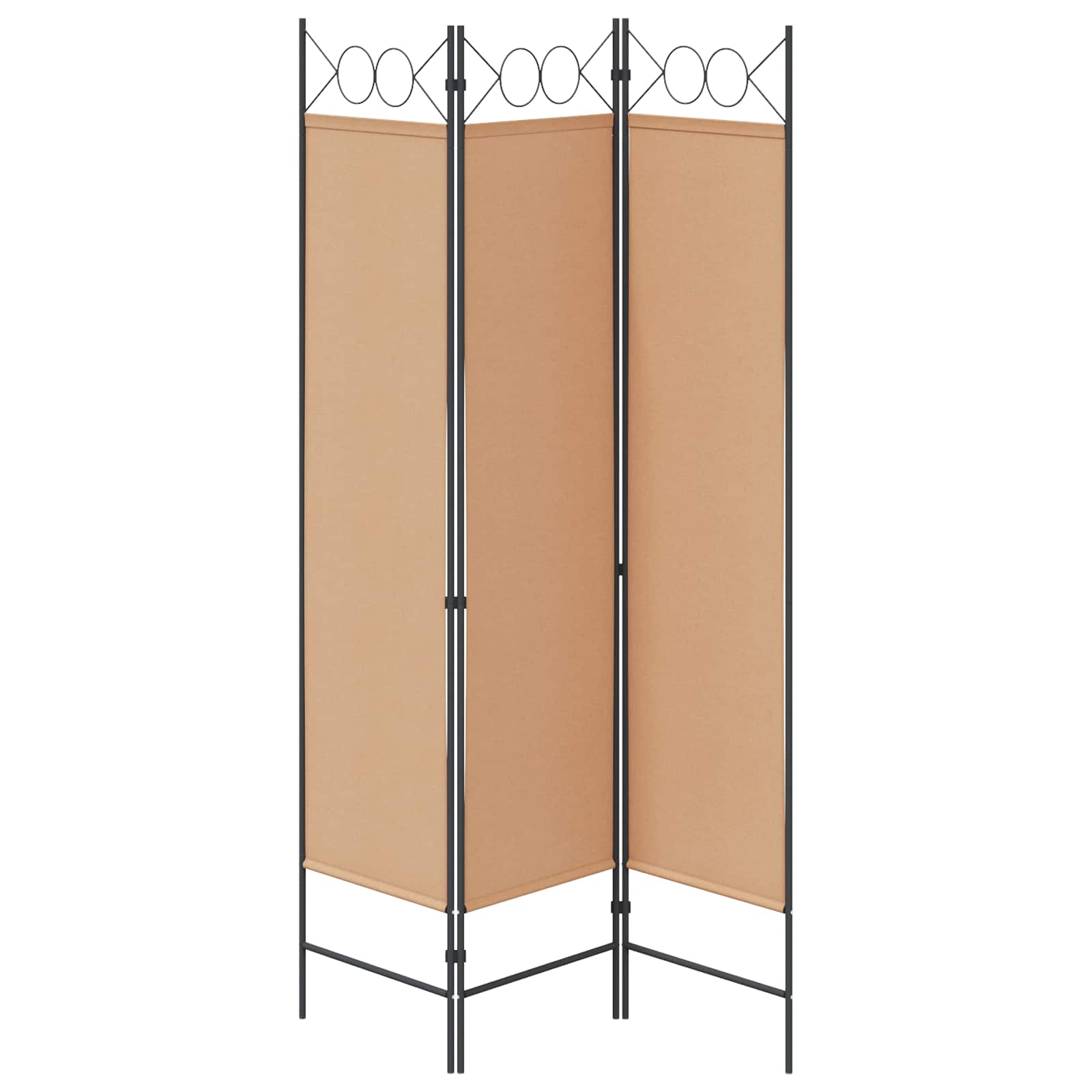3-panelni pregradni zid Bež 120 x 180 cm Tkanina