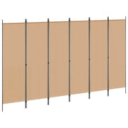 Razdjelnik prostora s 6 panela Bež 300 x 180 cm Tkanina