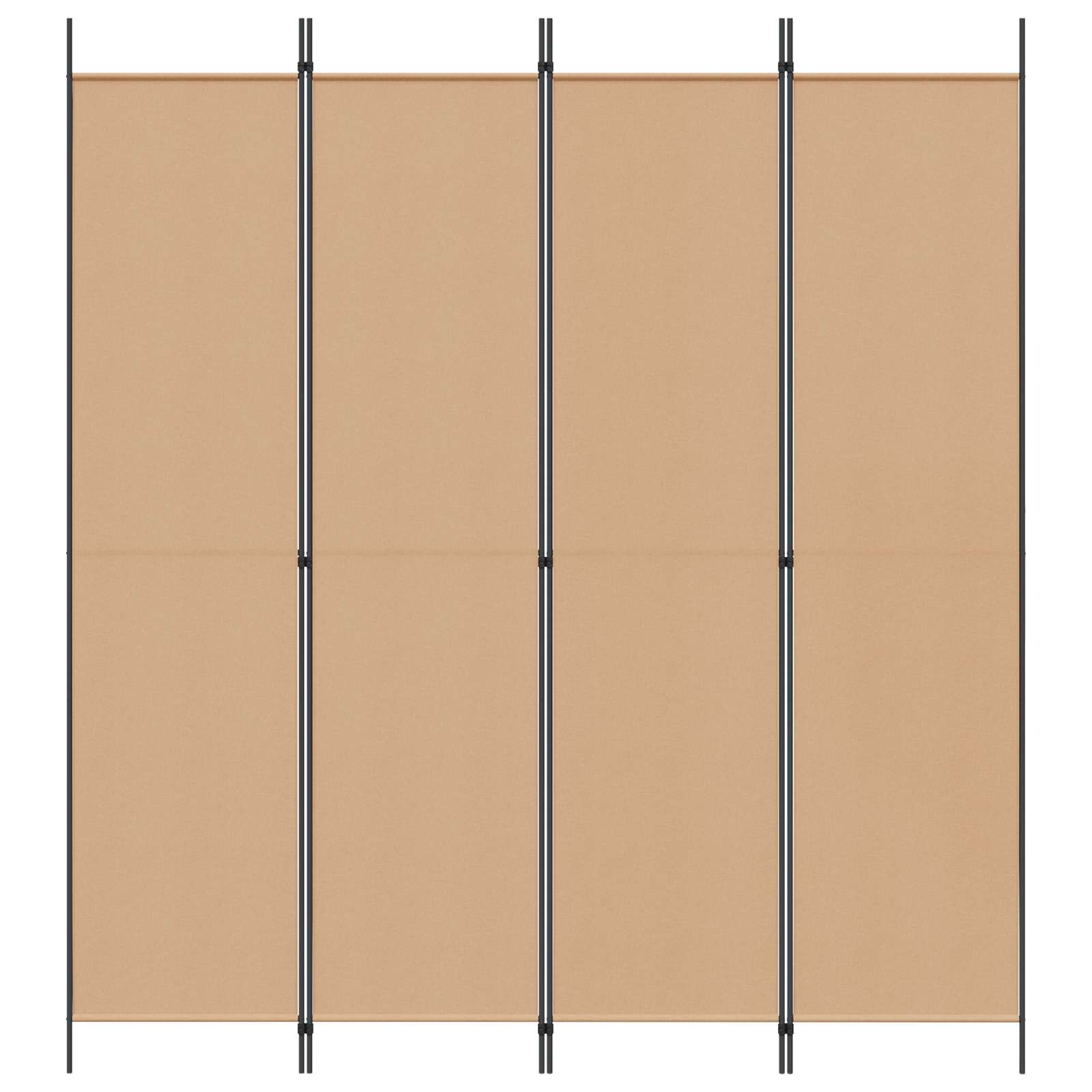 4-panelni pregradni zid Bež 200 x 220 cm Tkanina