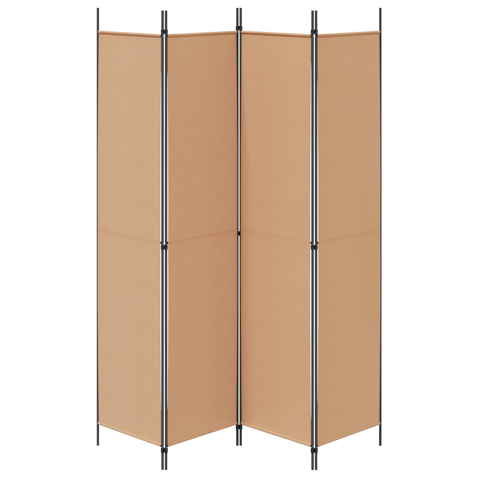 4-panelni pregradni zid Bež 200 x 220 cm Tkanina