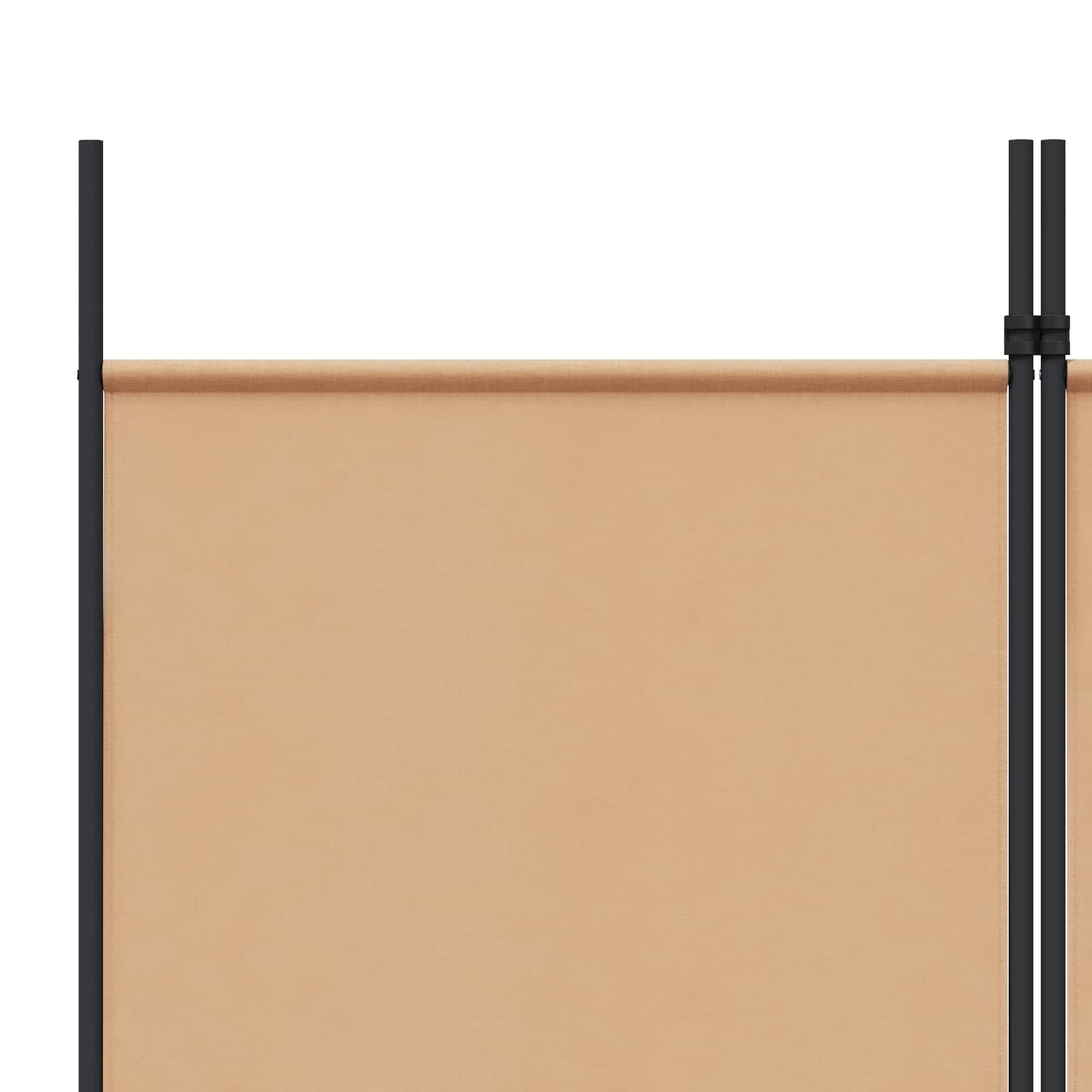 Razdjelnik prostora s 6 panela Bež 300 x 220 cm Tkanina