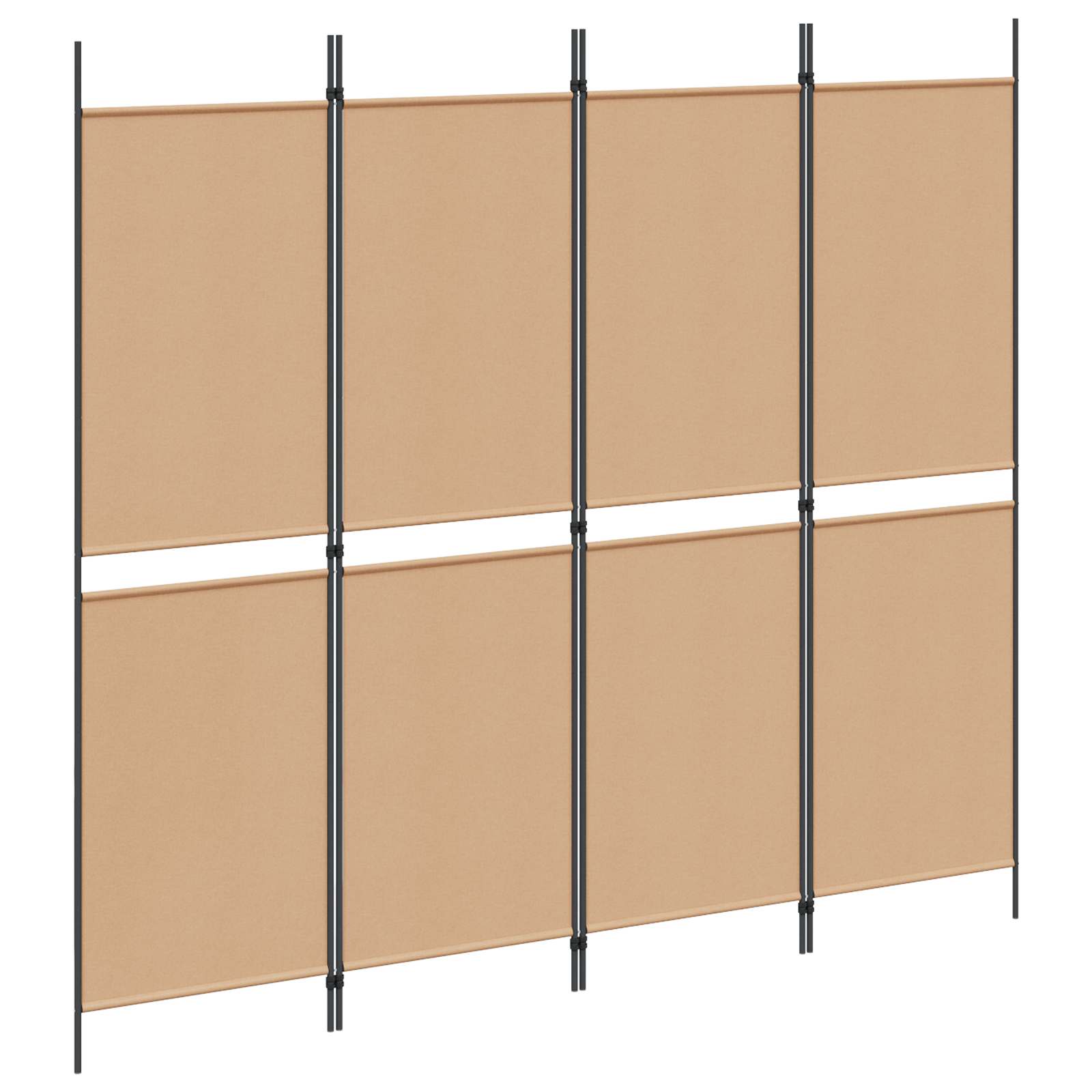 4-panelni pregradni zid Bež 200 x 180 cm Tkanina