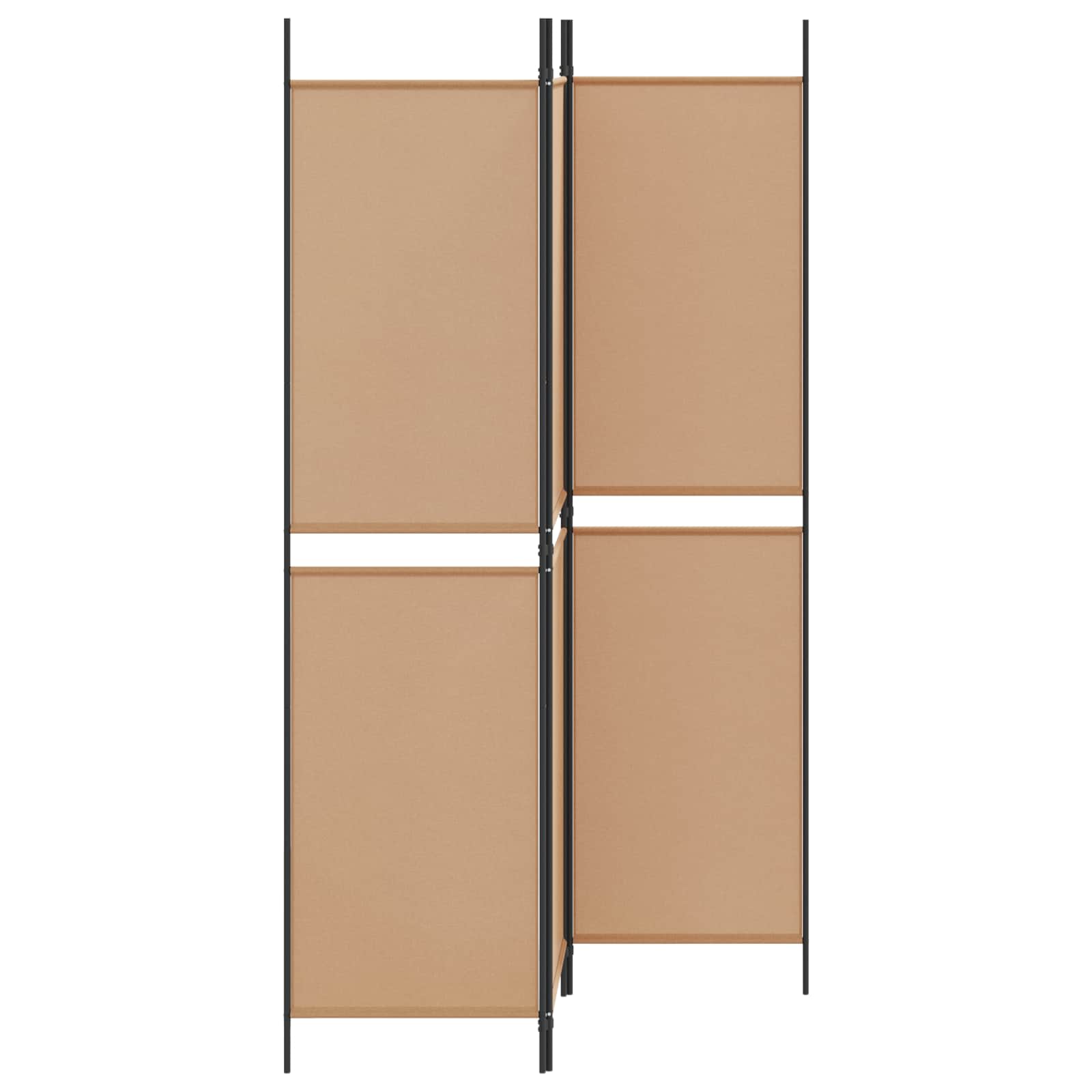 3-panelni pregradni zid Bež 150 x 200 cm Tkanina