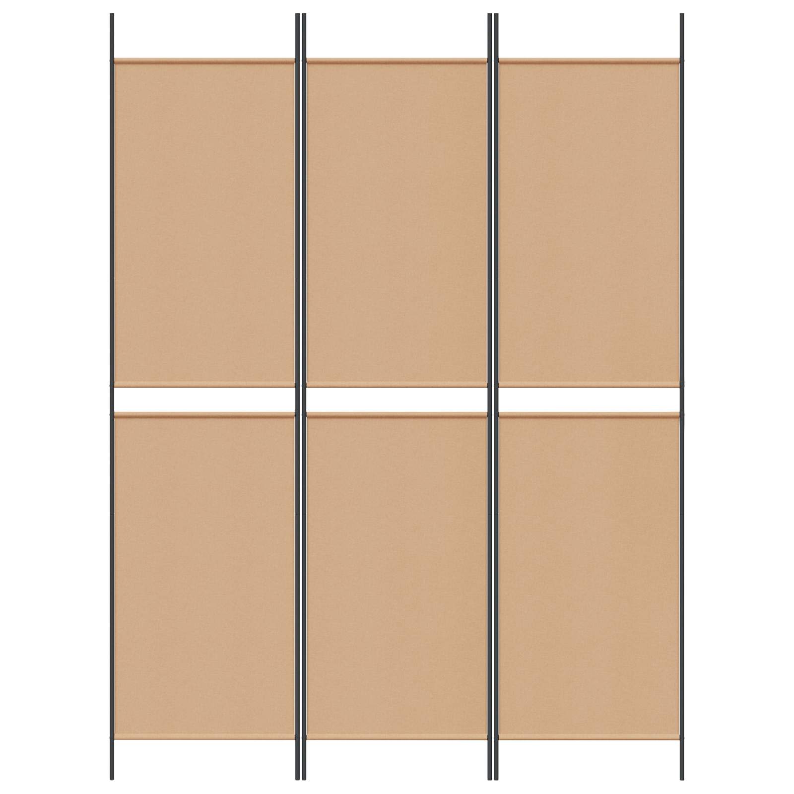 3-panelni pregradni zid Bež 150 x 200 cm Tkanina
