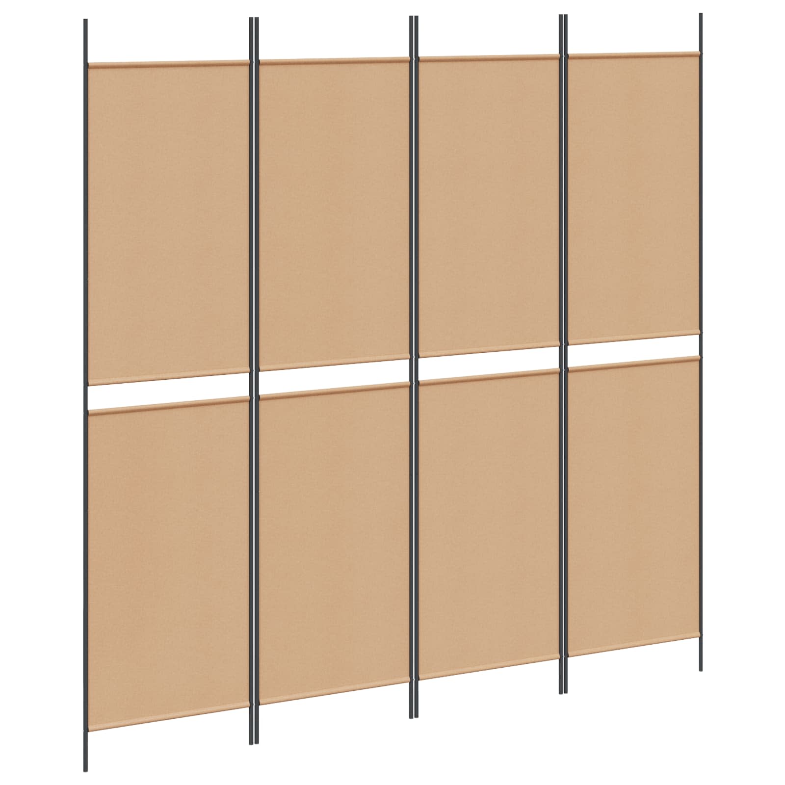 4-Panelski Paravan Bež 200 x 200 cm Tkanina
