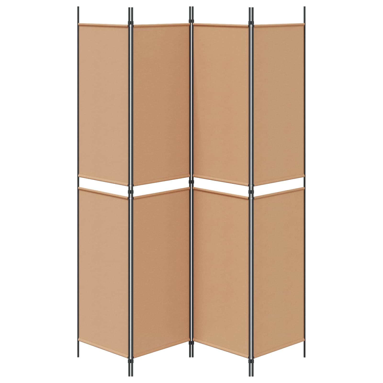 4-panelni pregradni zid Bež 200 x 220 cm Tkanina