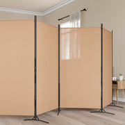Razdjelnik prostora s 6 panela Bež 520 x 180 cm Tkanina