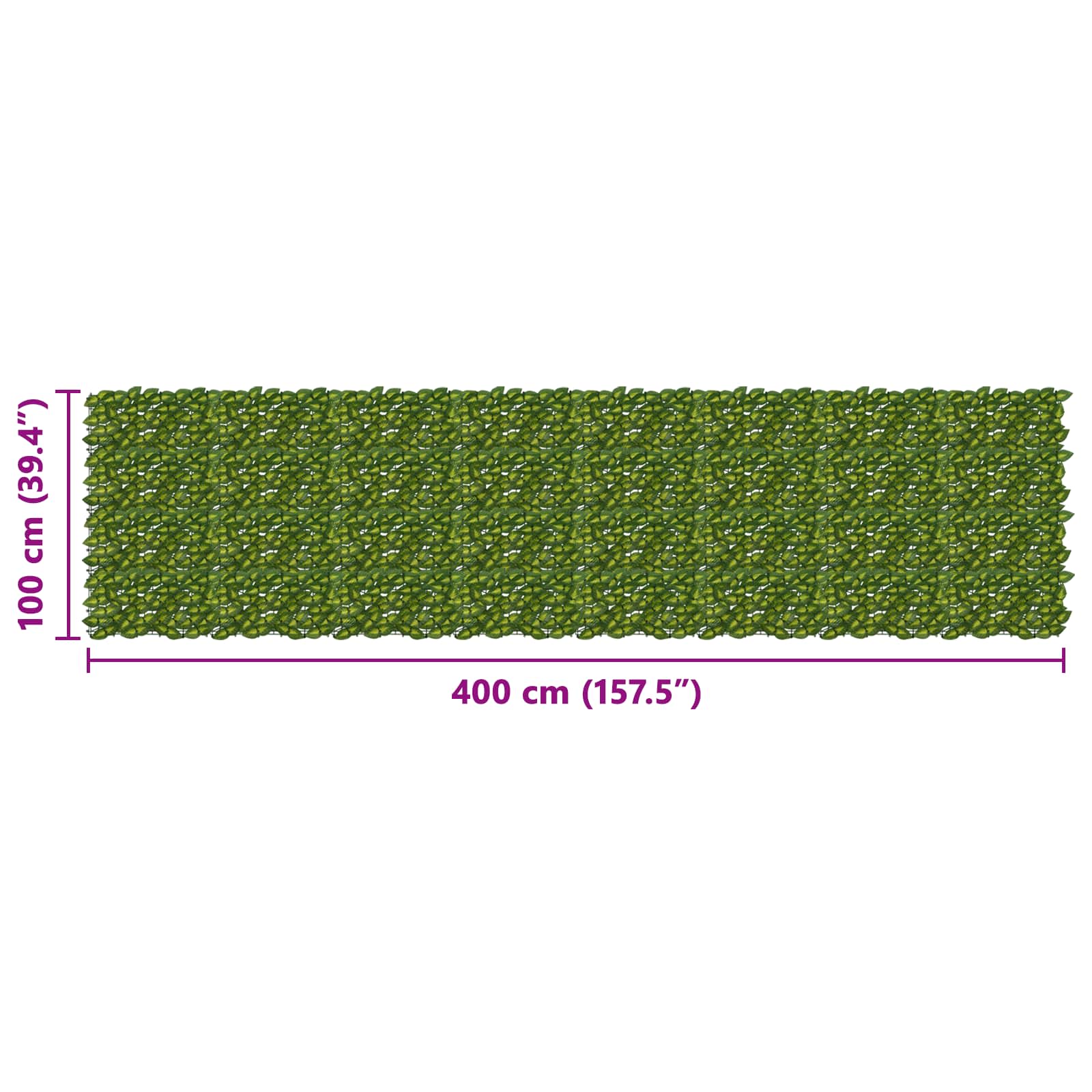 Zaslon za balkon s lišćem Zelena i žuta 400 x 100 cm