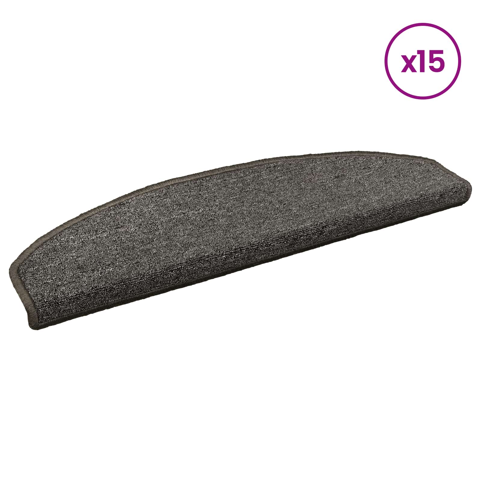 Samoljepljivi stepenasti ulošci Polukružni 15 pcs Tamnosiva