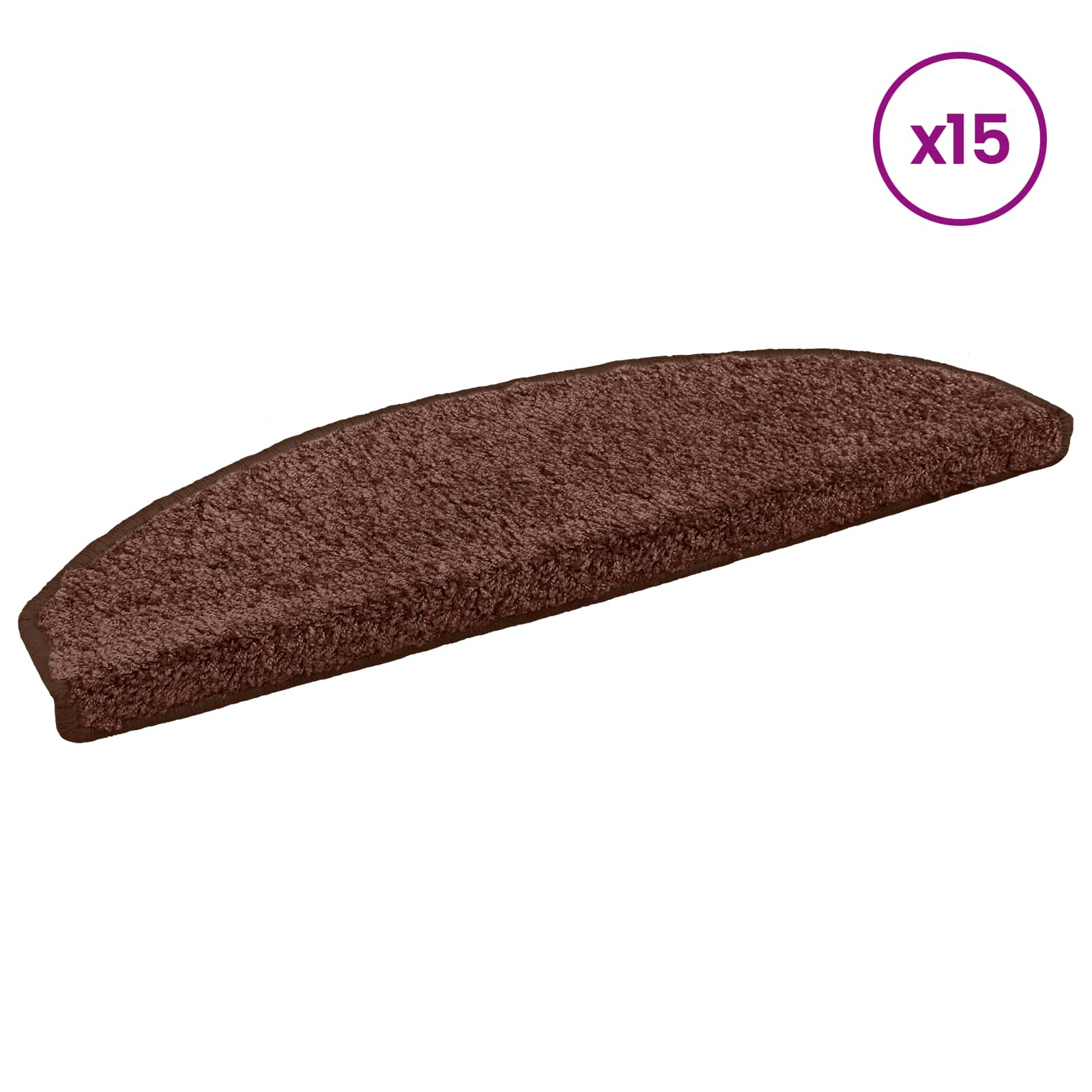 Samoljepljivi stepenasti ulošci 15 pcs Smeđa 80 x 24,5 x 3,5 cm