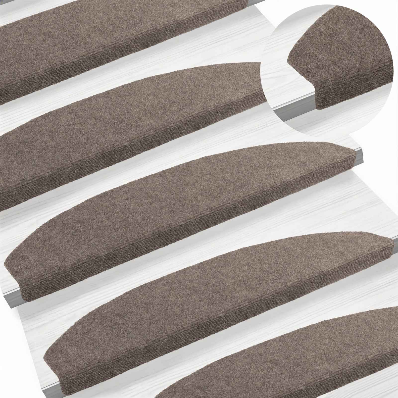 Samoljepljivi stepenasti ulošci 15 pcs Mocha 80 x 24,5 x 3,5 cm