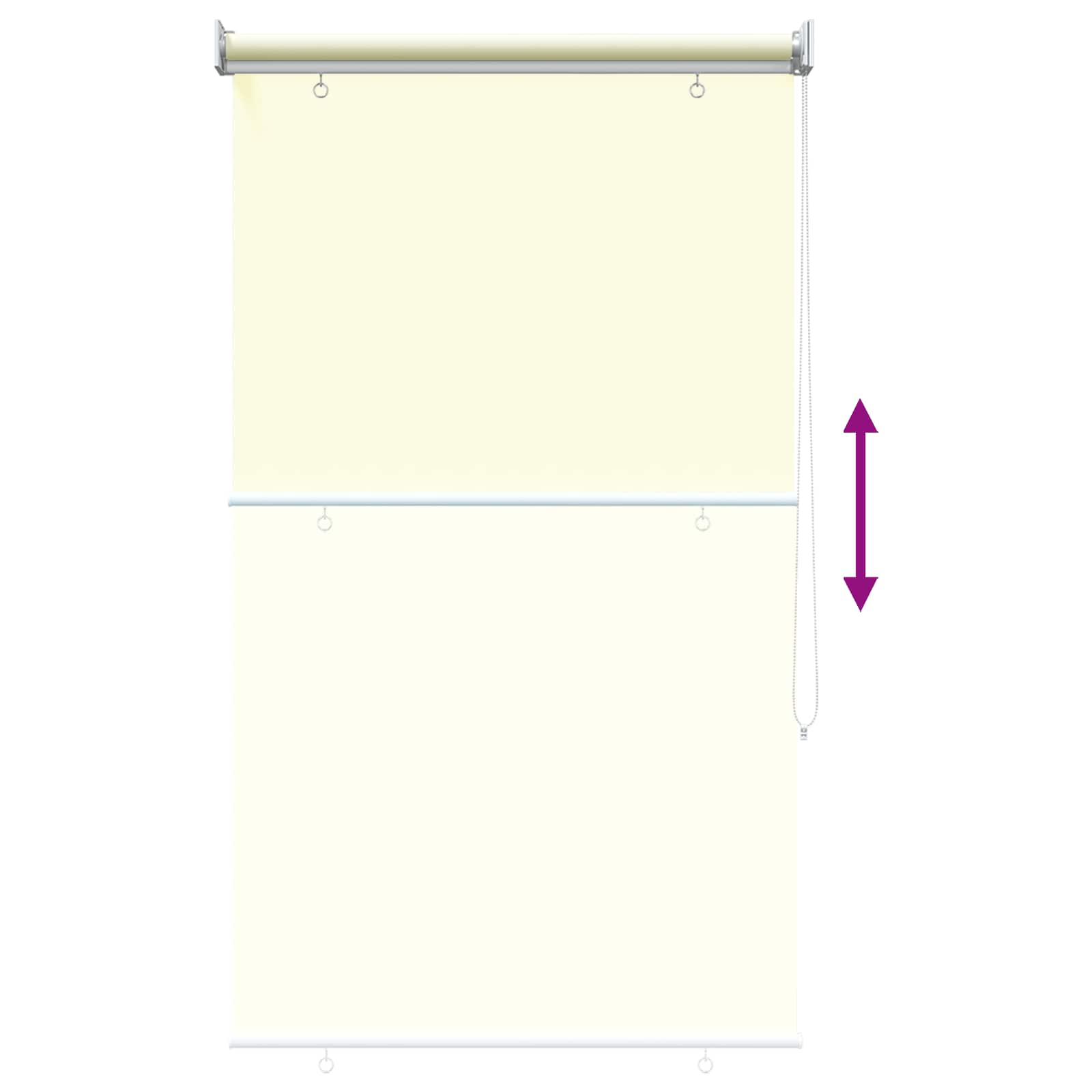 Rolo zavjesa za vanjsku uporabu s UV zaštitom Krem 80 x 230 cm