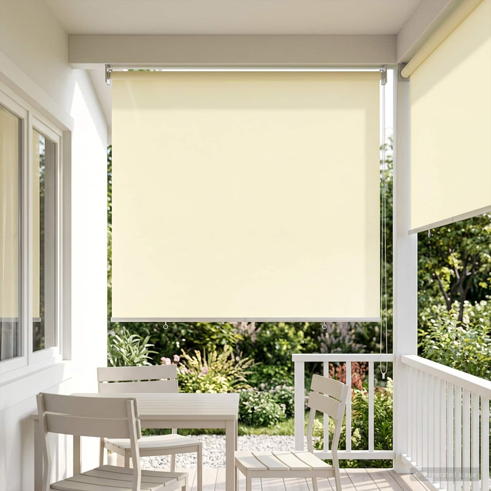 Rolo zavjesa za vanjsku uporabu s UV zaštitom Krem 120 x 230 cm