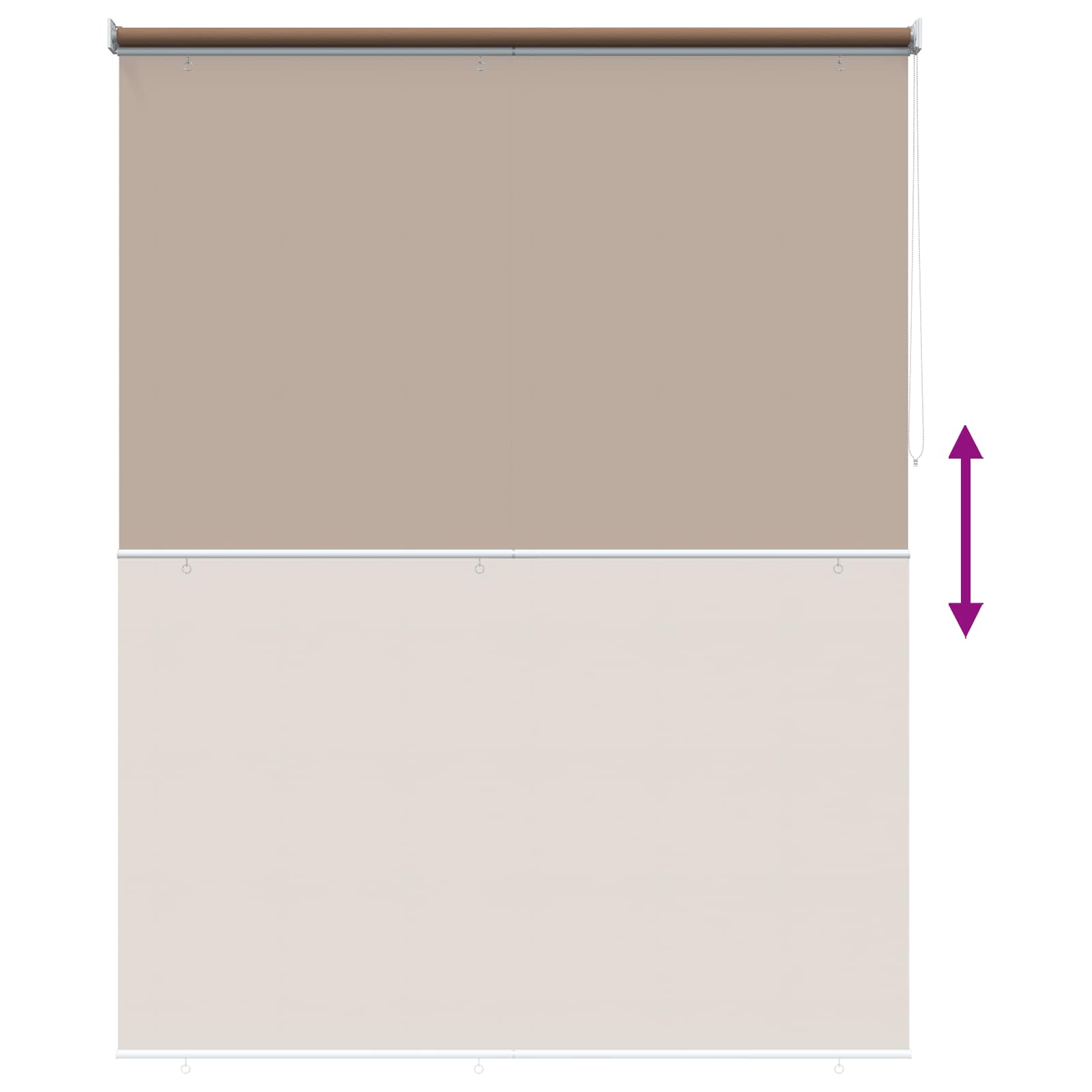 Roleta zaštita od UV zračenja Sivosmeđa 180 x 140 cm Poliester
