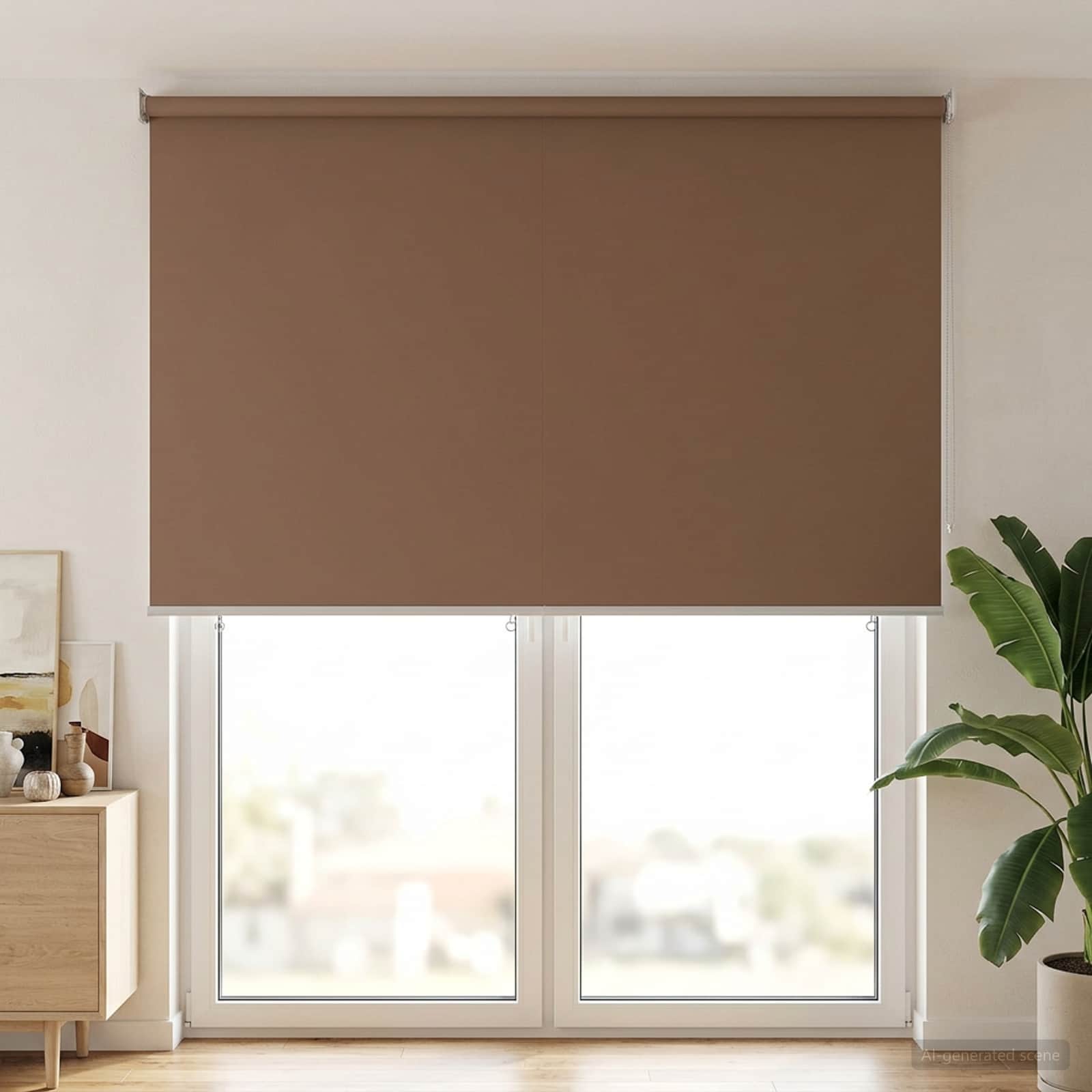 Roleta zaštita od UV zračenja Sivosmeđa 180 x 230 cm Poliester