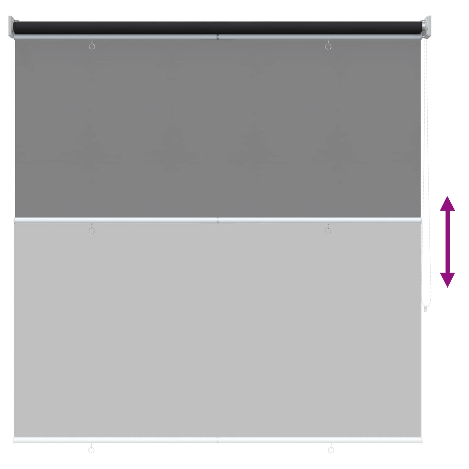 Roleta zaštita od UV zračenja Antracit 140 x 140 cm Poliester