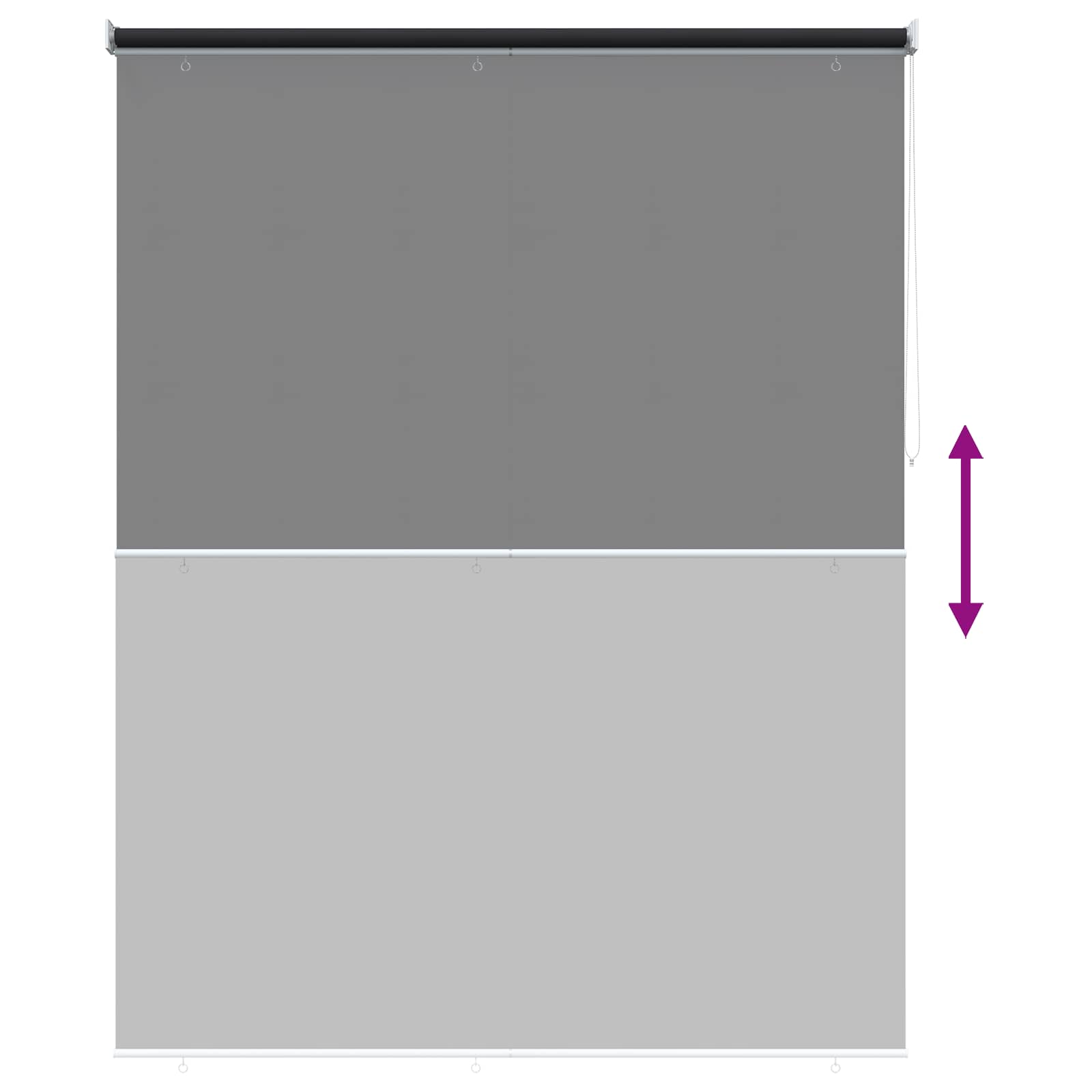 Roleta zaštita od UV zračenja Antracit 200 x 140 cm Poliester