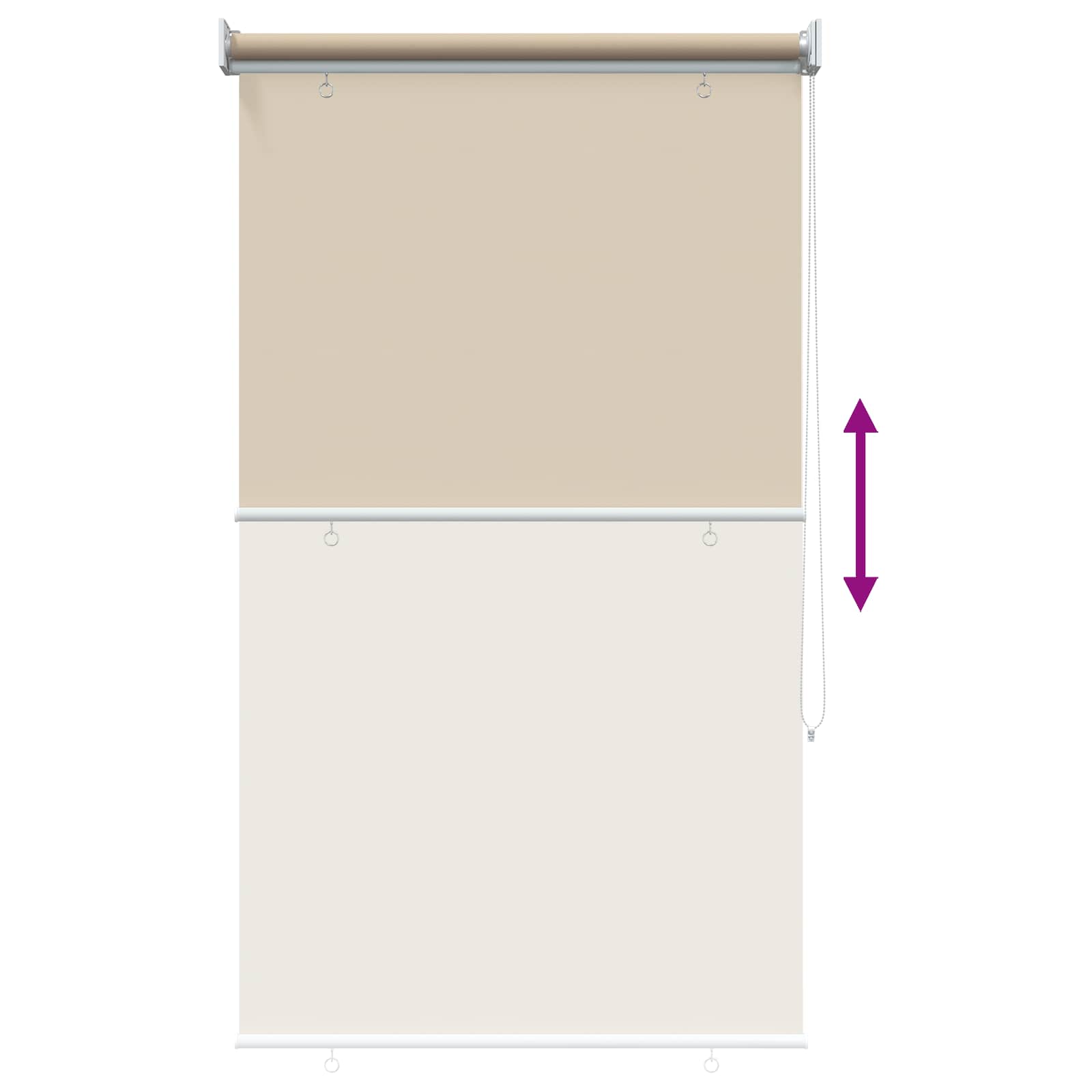 Roleta zaštita od UV zračenja Bež 80 x 230 cm Poliester