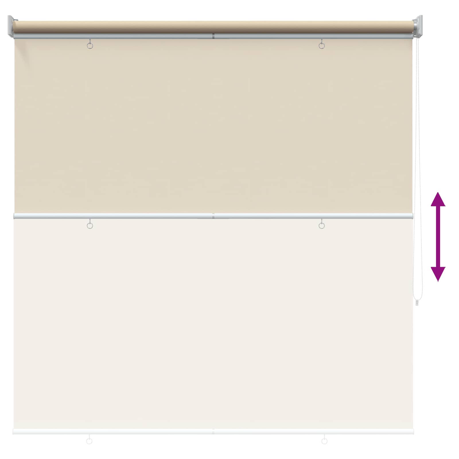 Rolo zavjesa za vanjsku uporabu s UV zaštitom Bež 140 x 230 cm