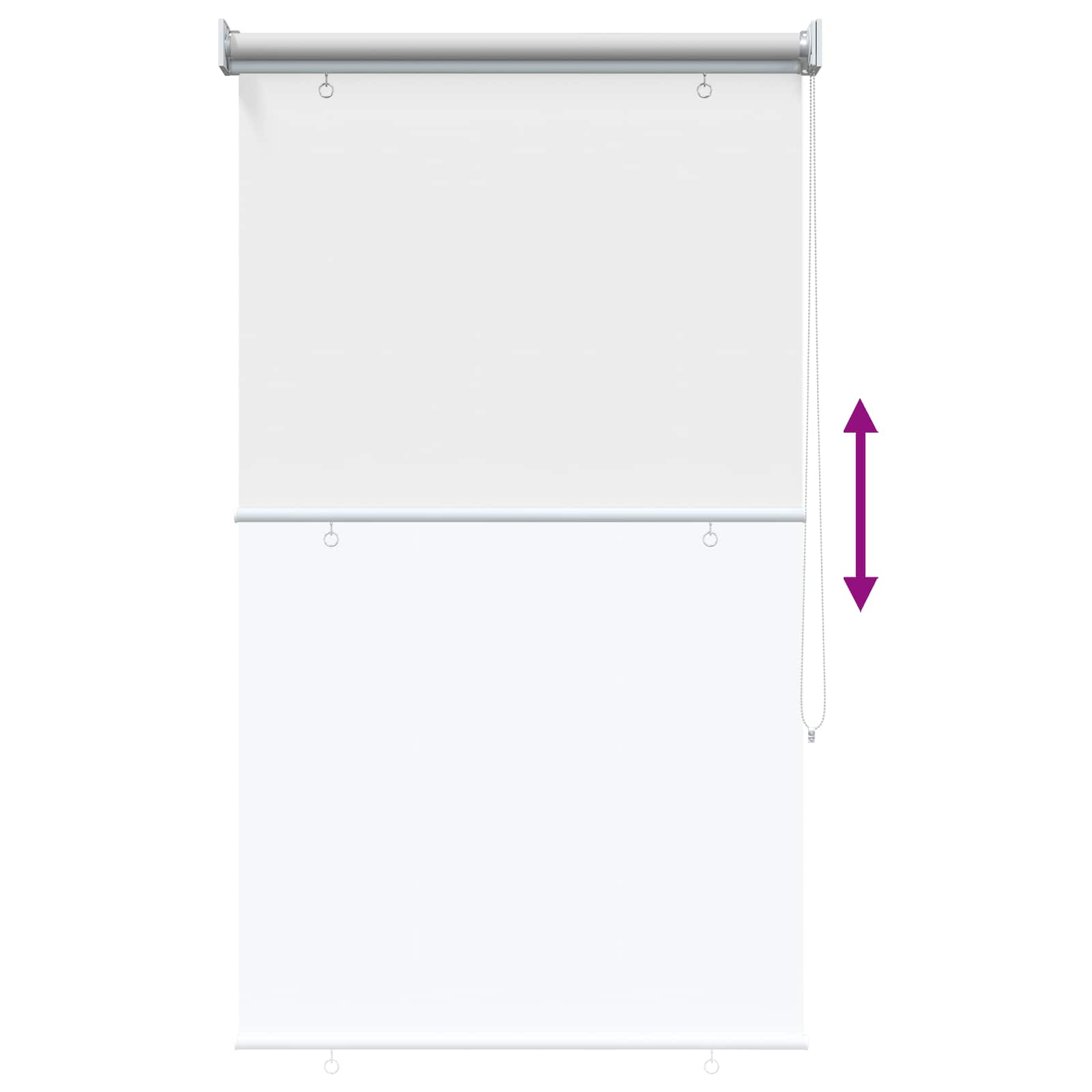 Roleta zaštita od UV zračenja Bijela 60 x 230 cm Poliester