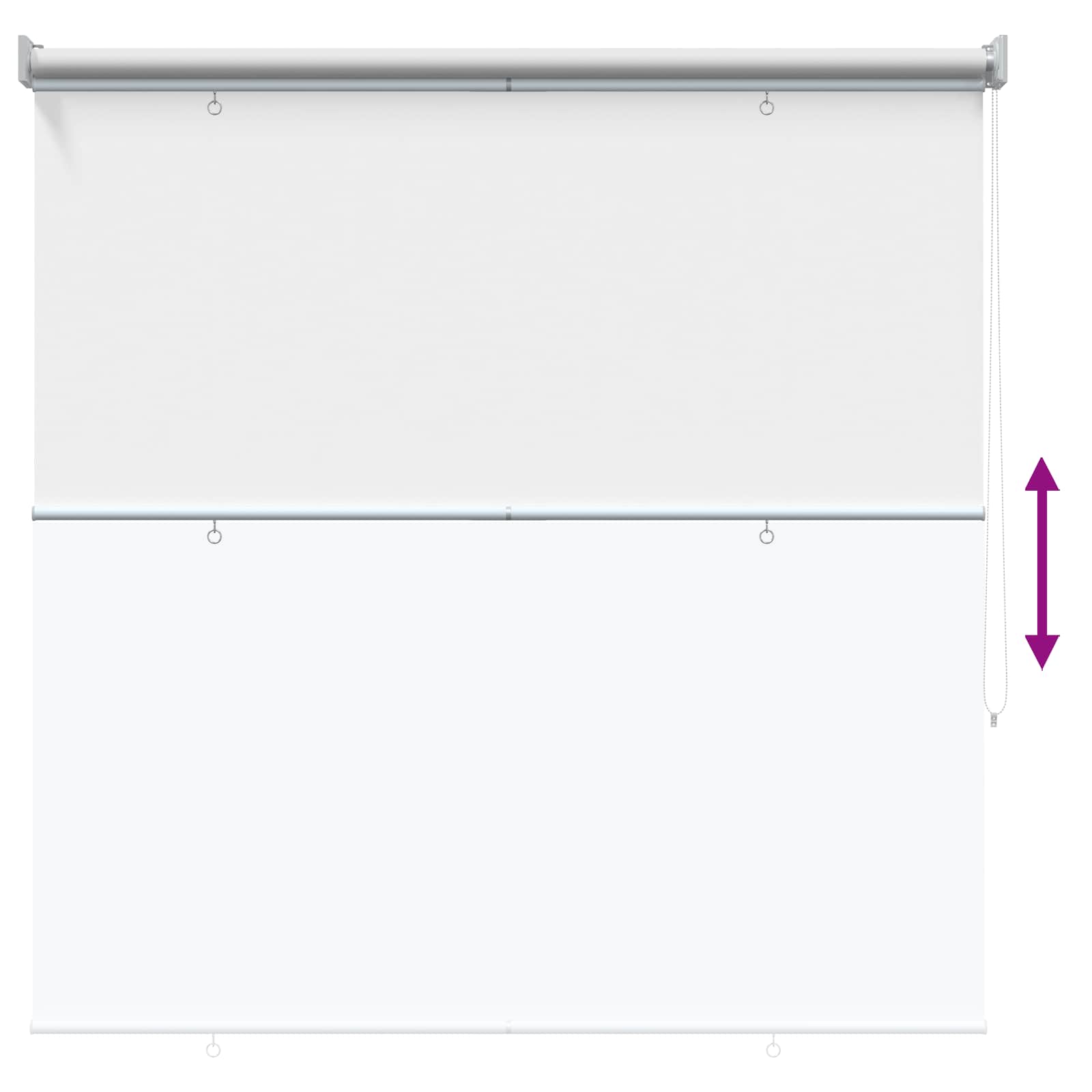 Roleta zaštita od UV zračenja Bijela 100 x 230 cm Poliester