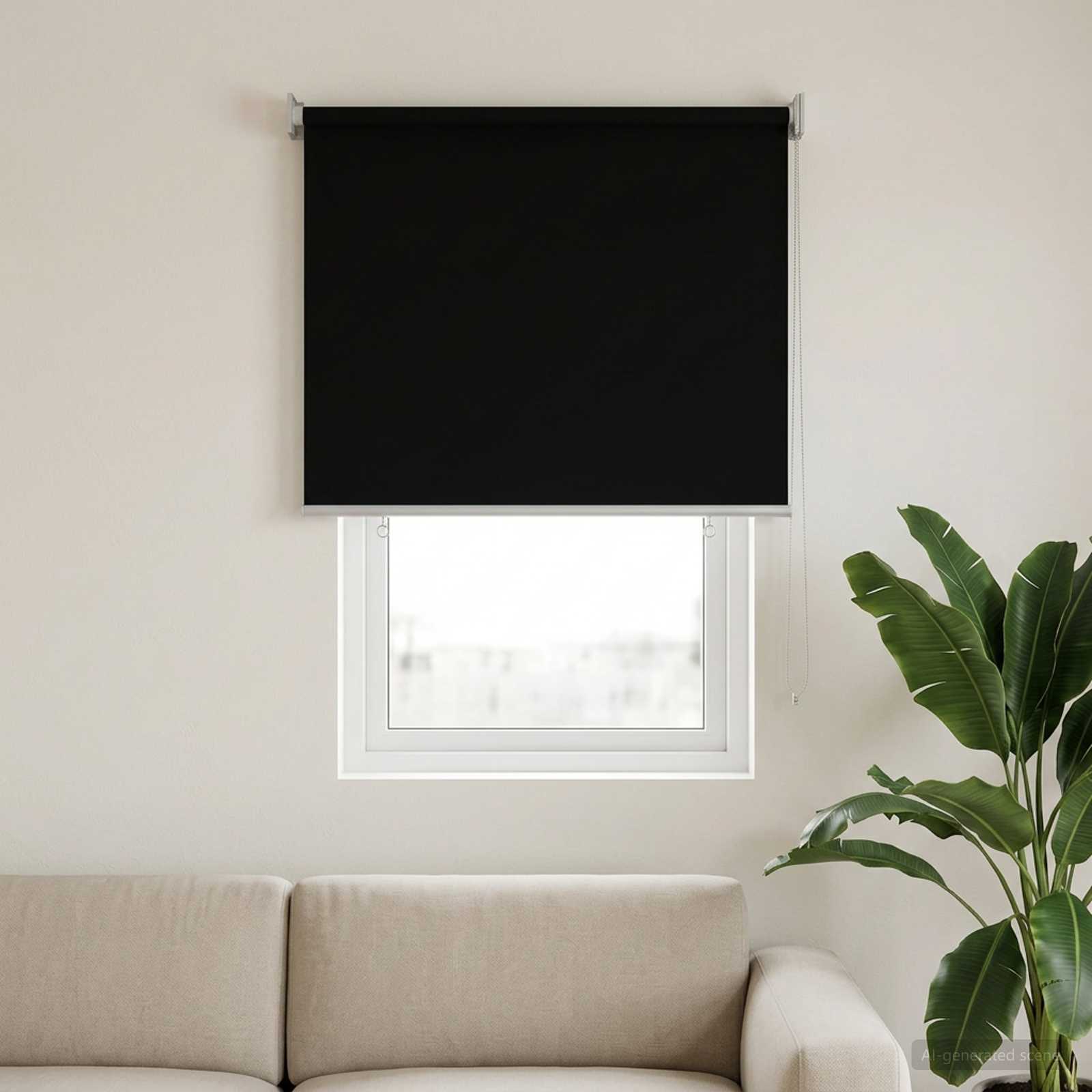 Rolo zavjesa za vanjsku uporabu s UV zaštitom Crna 80 x 140 cm