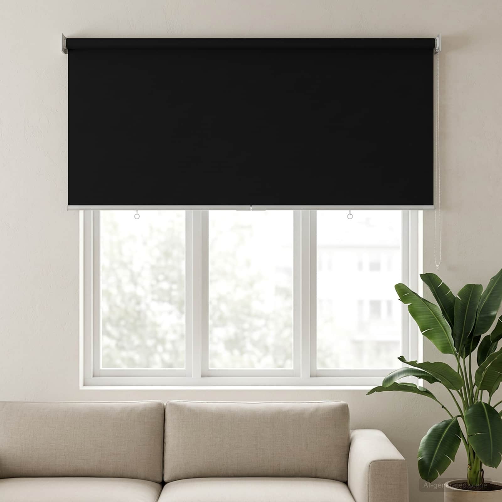 Rolo zavjesa za vanjsku uporabu s UV zaštitom Crna 140 x 140 cm