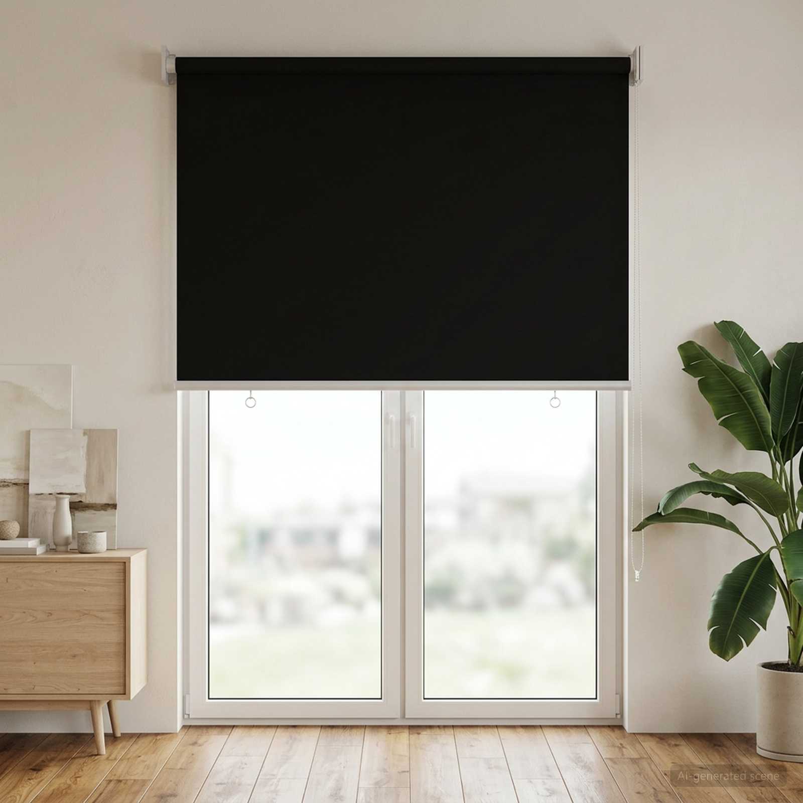 Rolo zavjesa za vanjsku uporabu s UV zaštitom Crna 60 x 230 cm