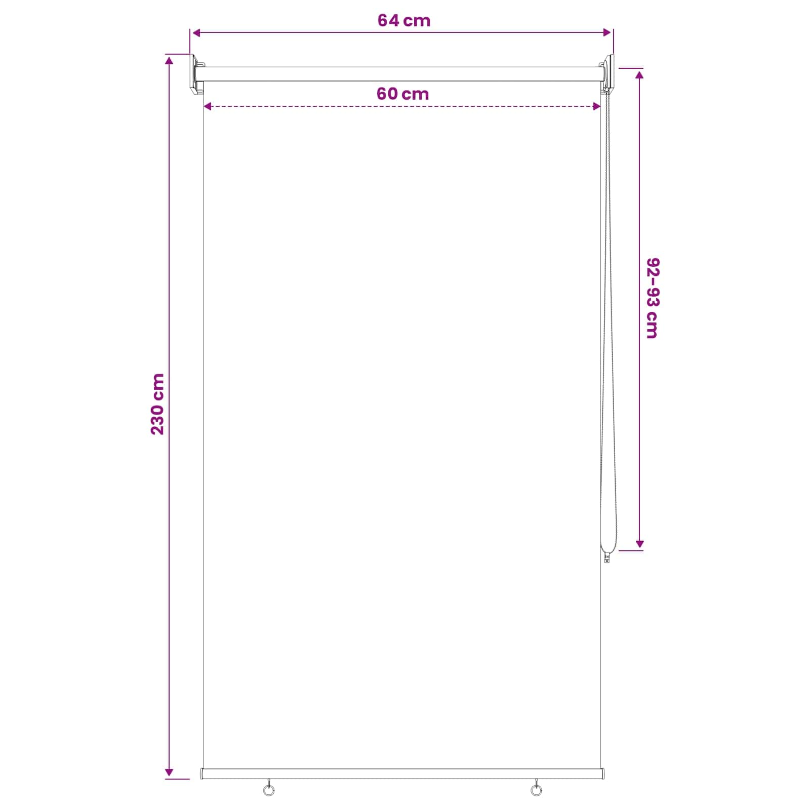 Roleta zaštita od UV zračenja Crna 80 x 230 cm Poliester