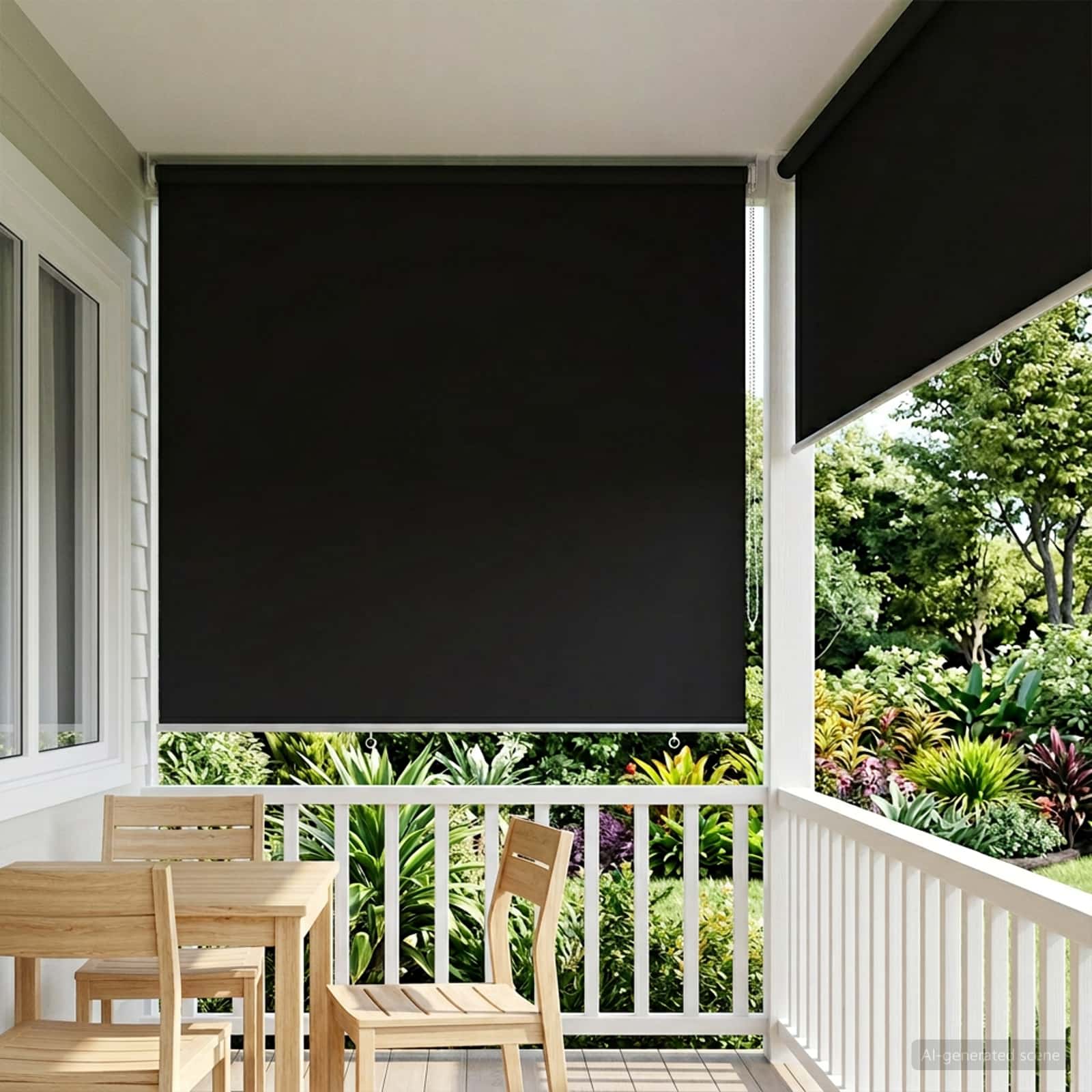 Rolo zavjesa za vanjsku uporabu s UV zaštitom Crna 160 x 230 cm