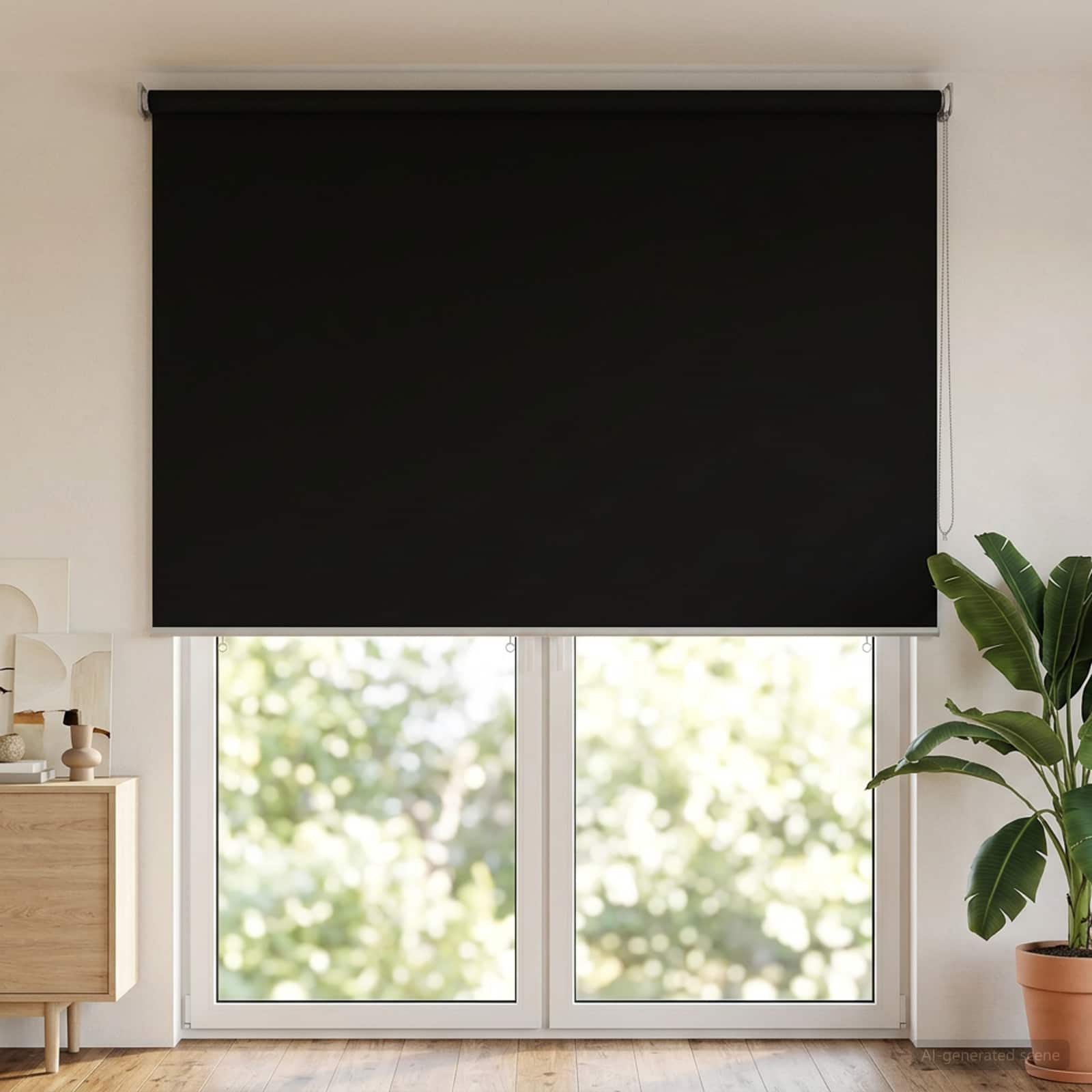 Roleta zaštita od UV zračenja Crna 180 x 230 cm Poliester