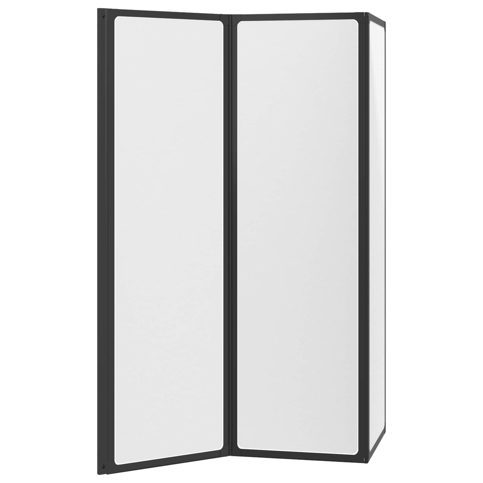Sklopiva tuš zaslona Crna i puna mraz 132 x 2 x 140 cm